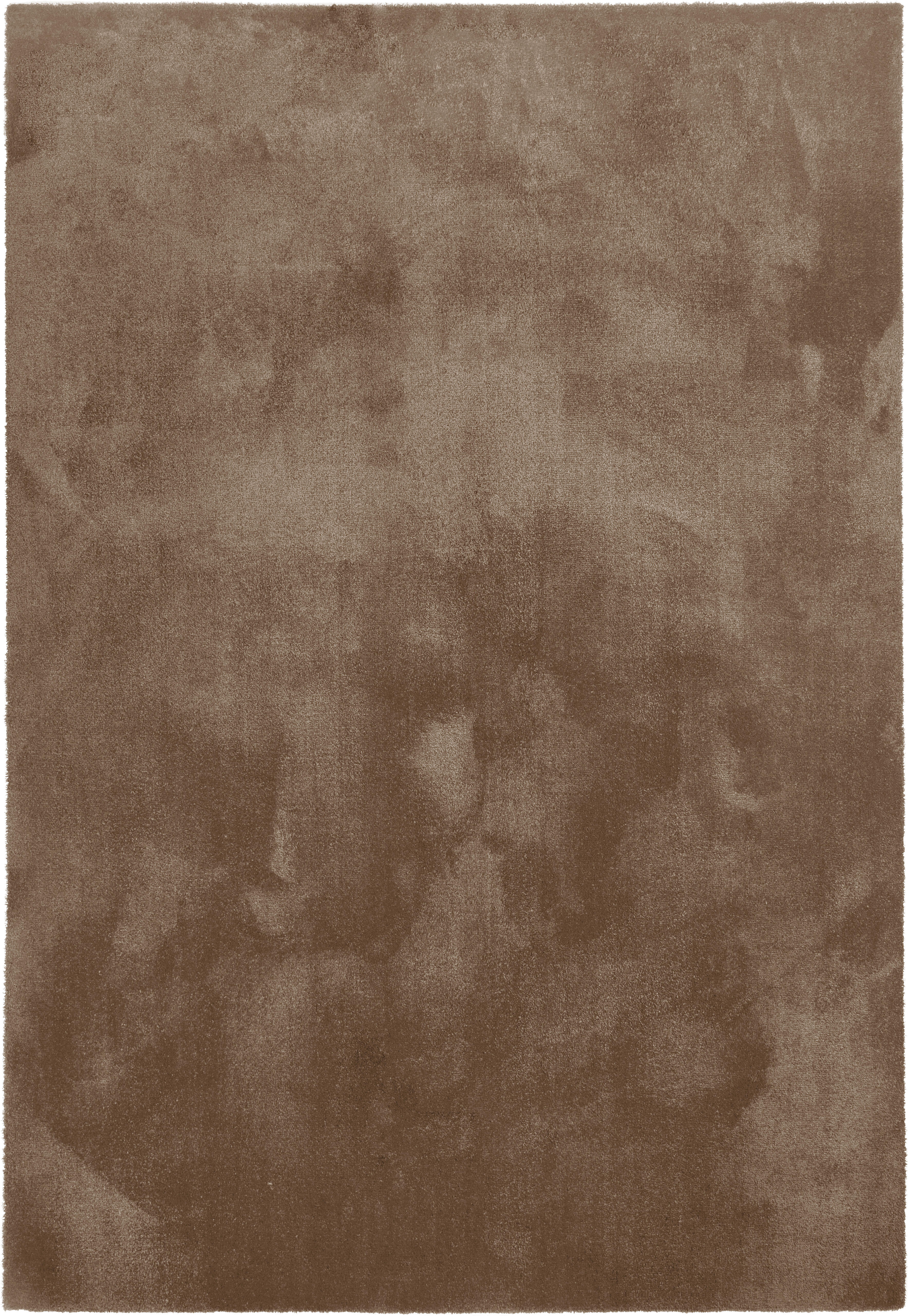 Alfombra pasillera poliamida touch marrón 67x250cm