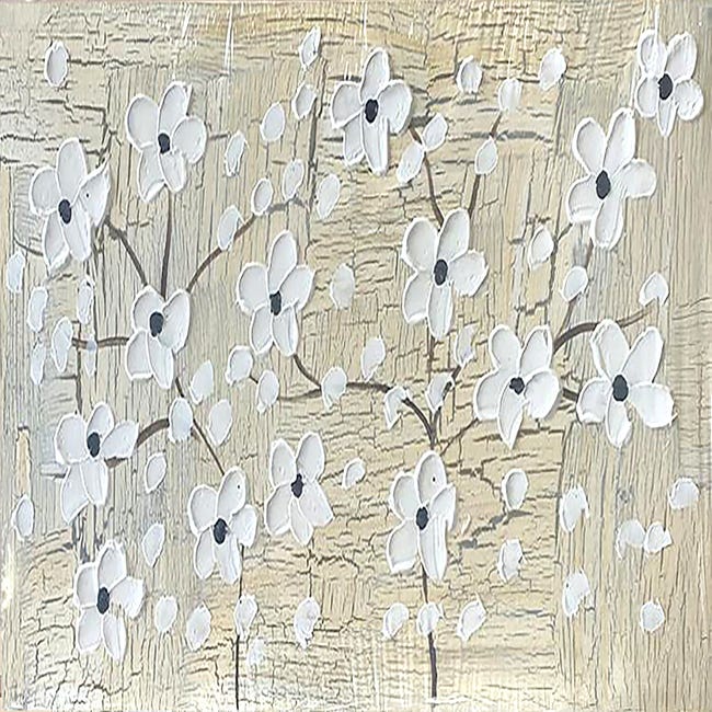 Tapa de contador Flores blancas 27x47 cm