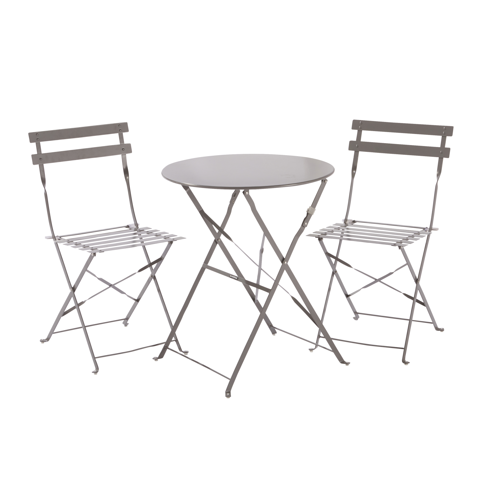 Mesa de exterior de acero plegable naterial flora antracita de ø60x71 cm de la marca NATERIAL