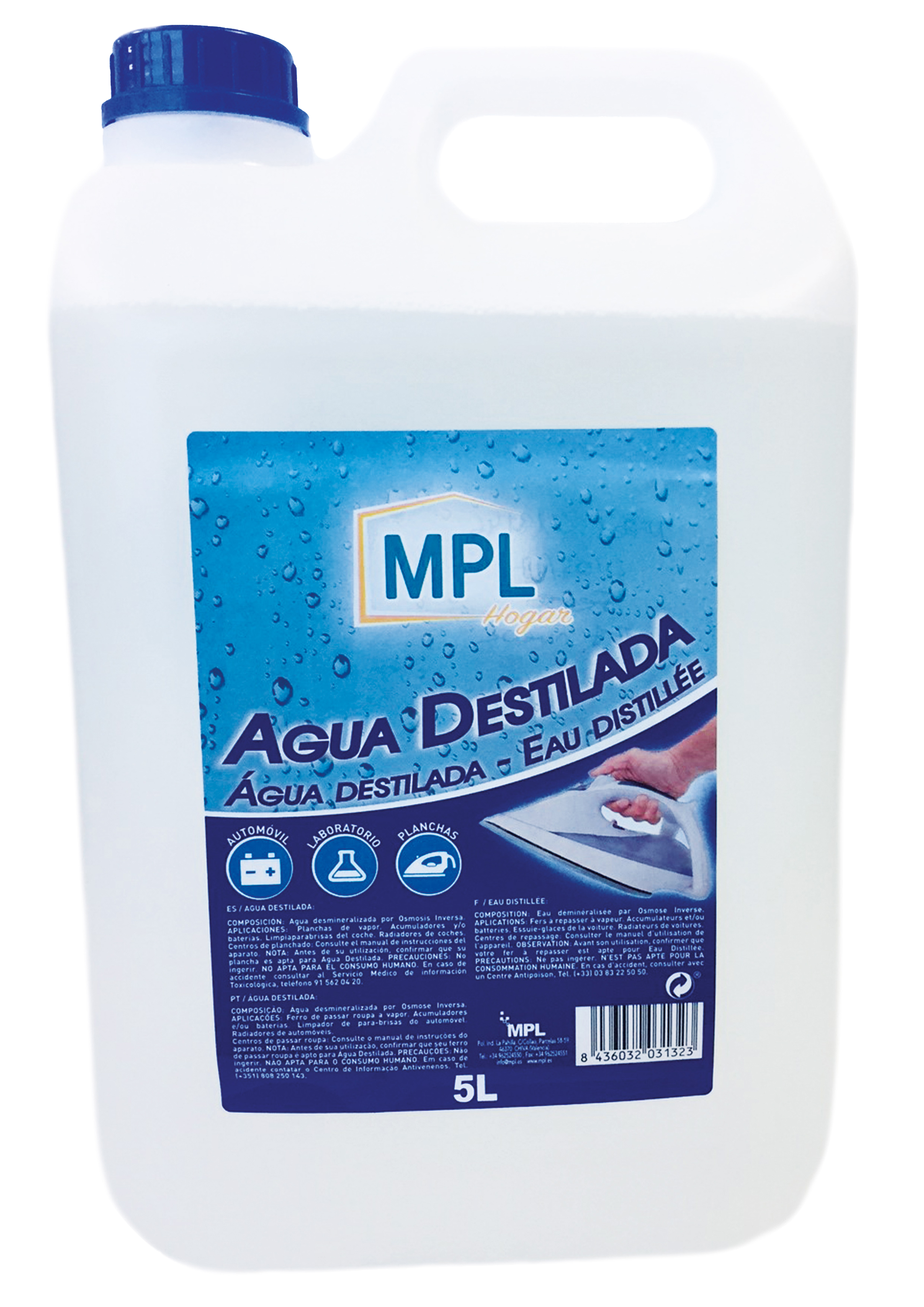 arrendamiento surco Carretilla Agua destilada Mpl 5 L transparente | Leroy Merlin