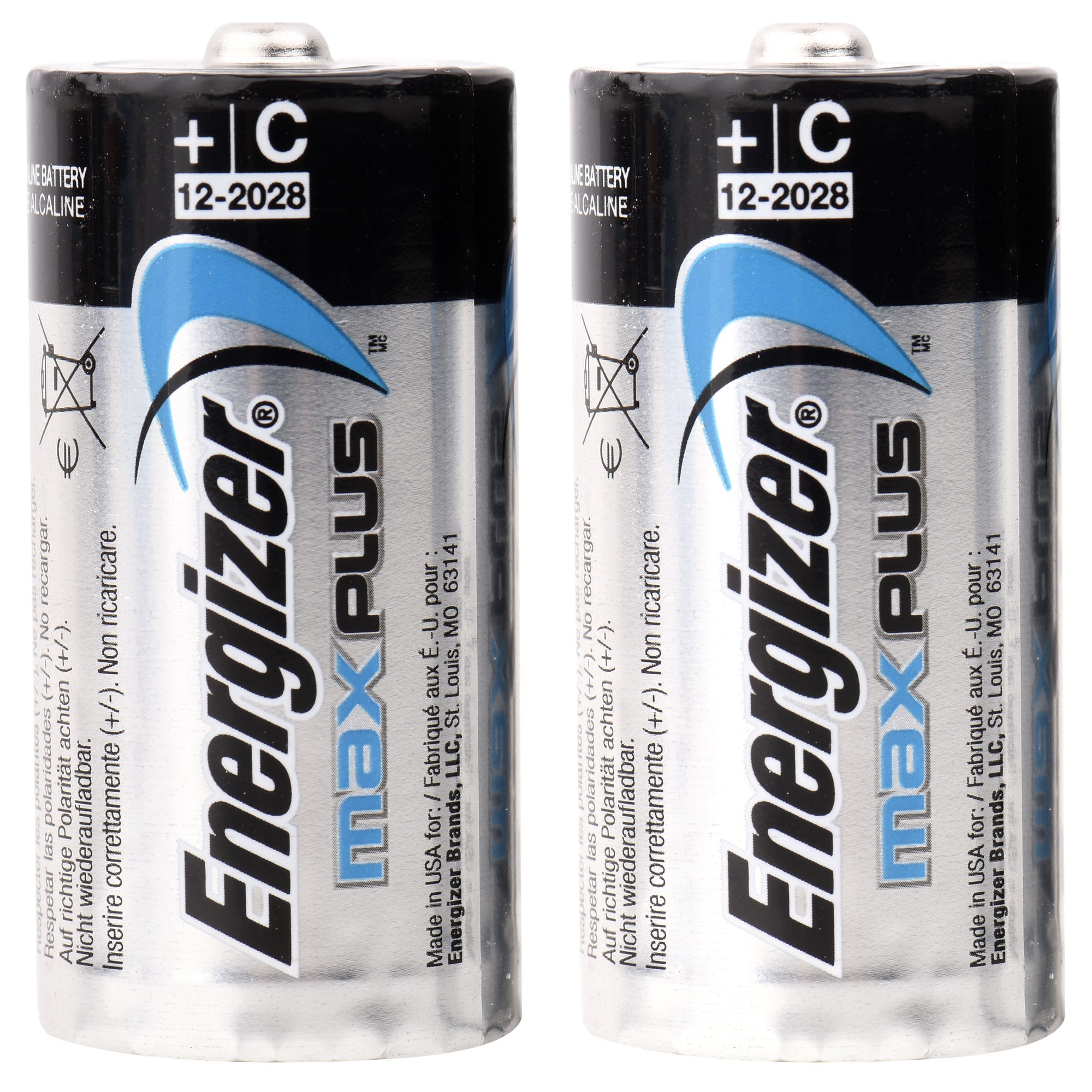 Piles Alcalines Energizer Max C/LR14, pack de 2