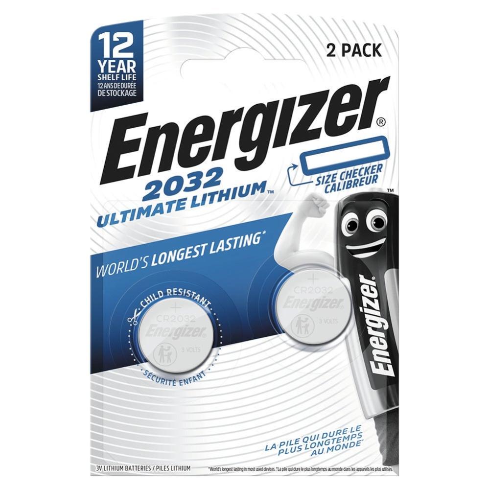 Energizer 2032 Batería CR2032 Litio 3V, 5 unidades (Paquete de 1)