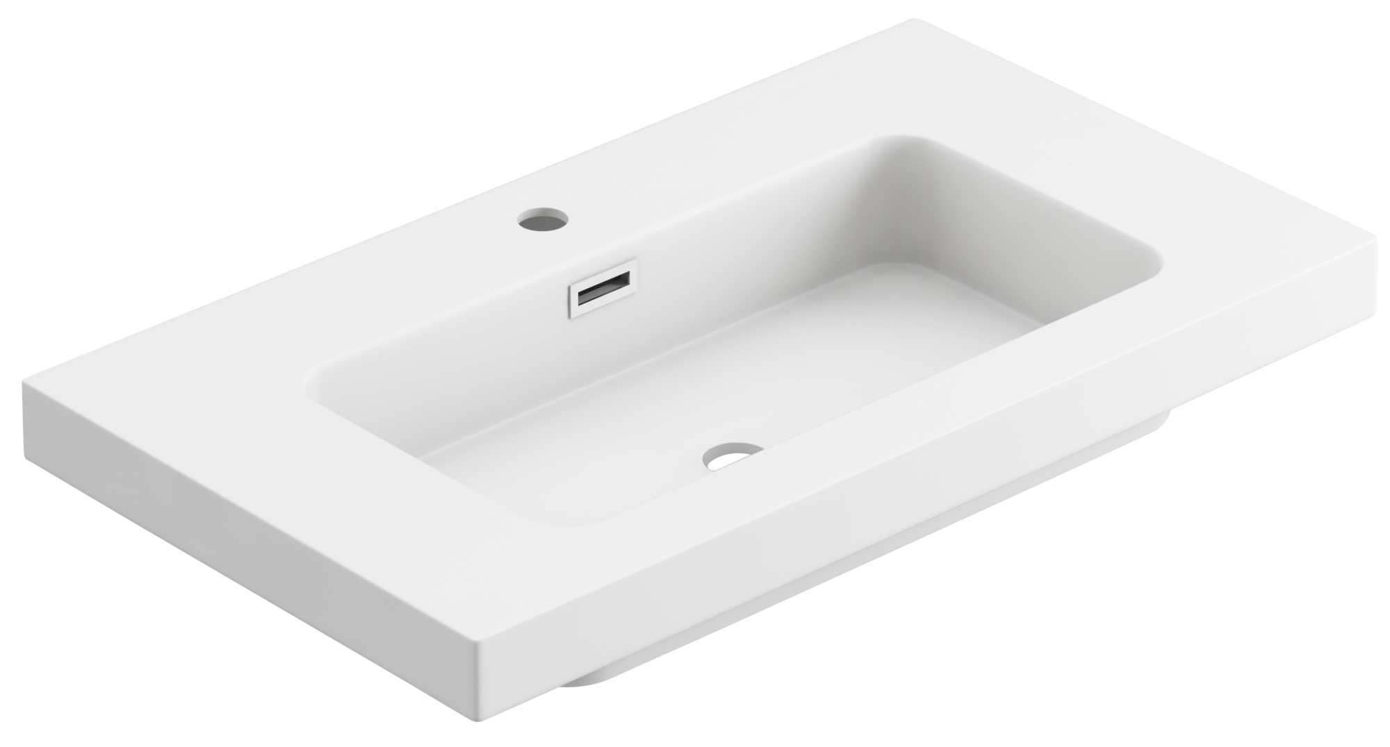 Lavabo grace mate blanco 81x12x46 cm de la marca BASINS Lavabo grace mate blanco 81x12x46 cm de la marca BASINS