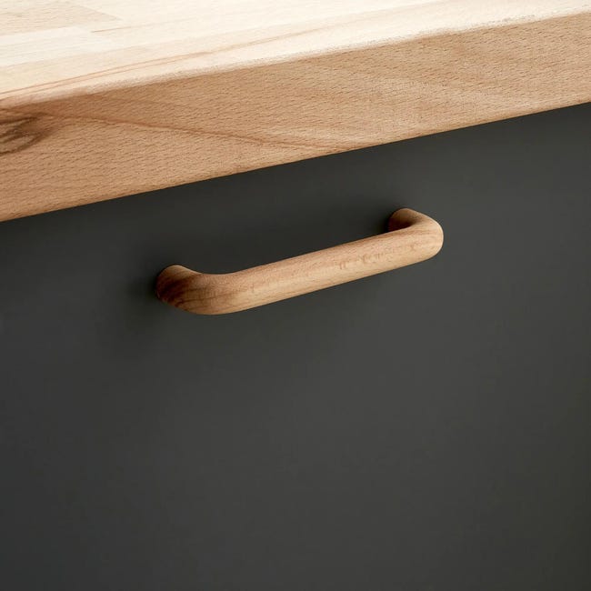 Pomo de mueble de madera natural de x28x108 mm