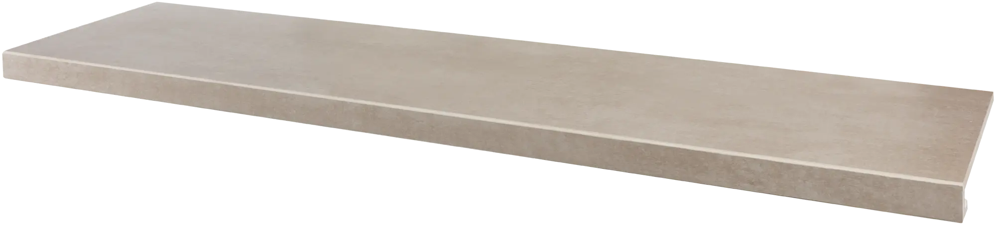 Peldaño de escalera porcelánico artens martins efecto cemento taupe 30x120 cm