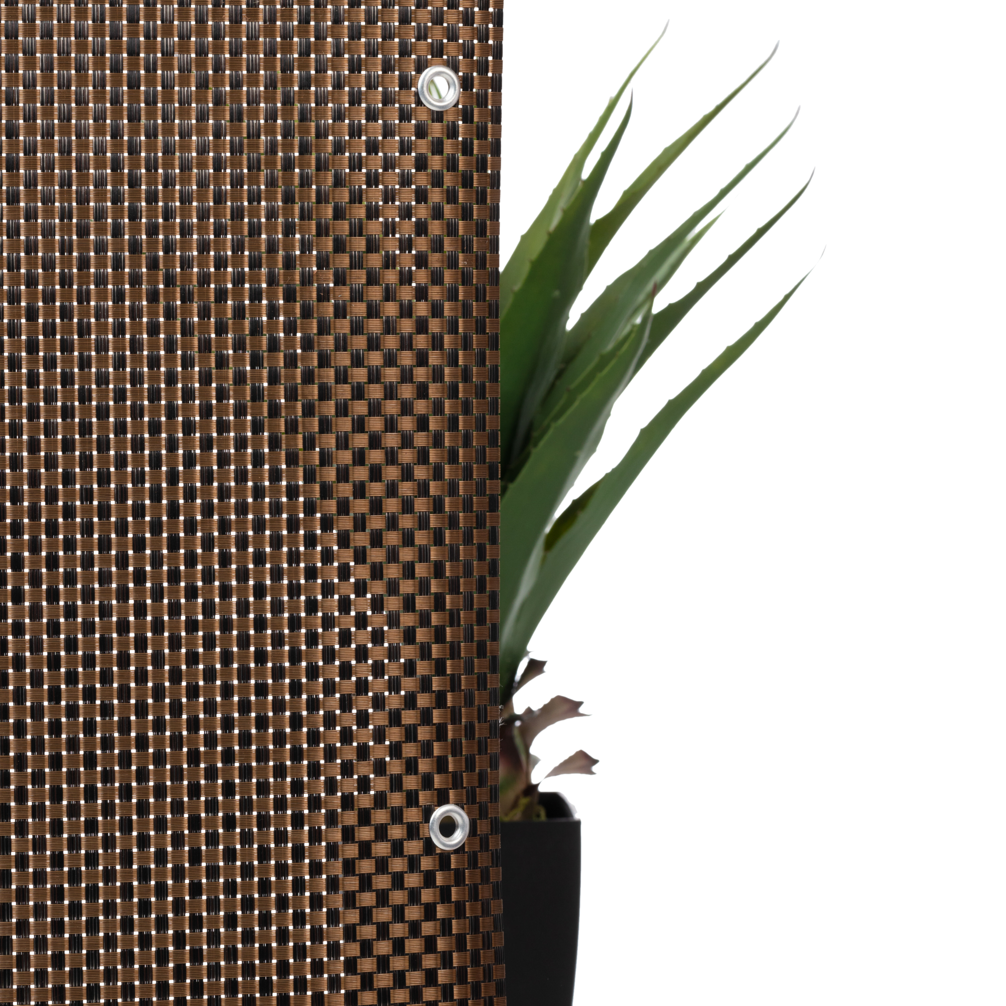 Malla de ocultación alta naterial de polietileno 1x3 m cobre/marrón