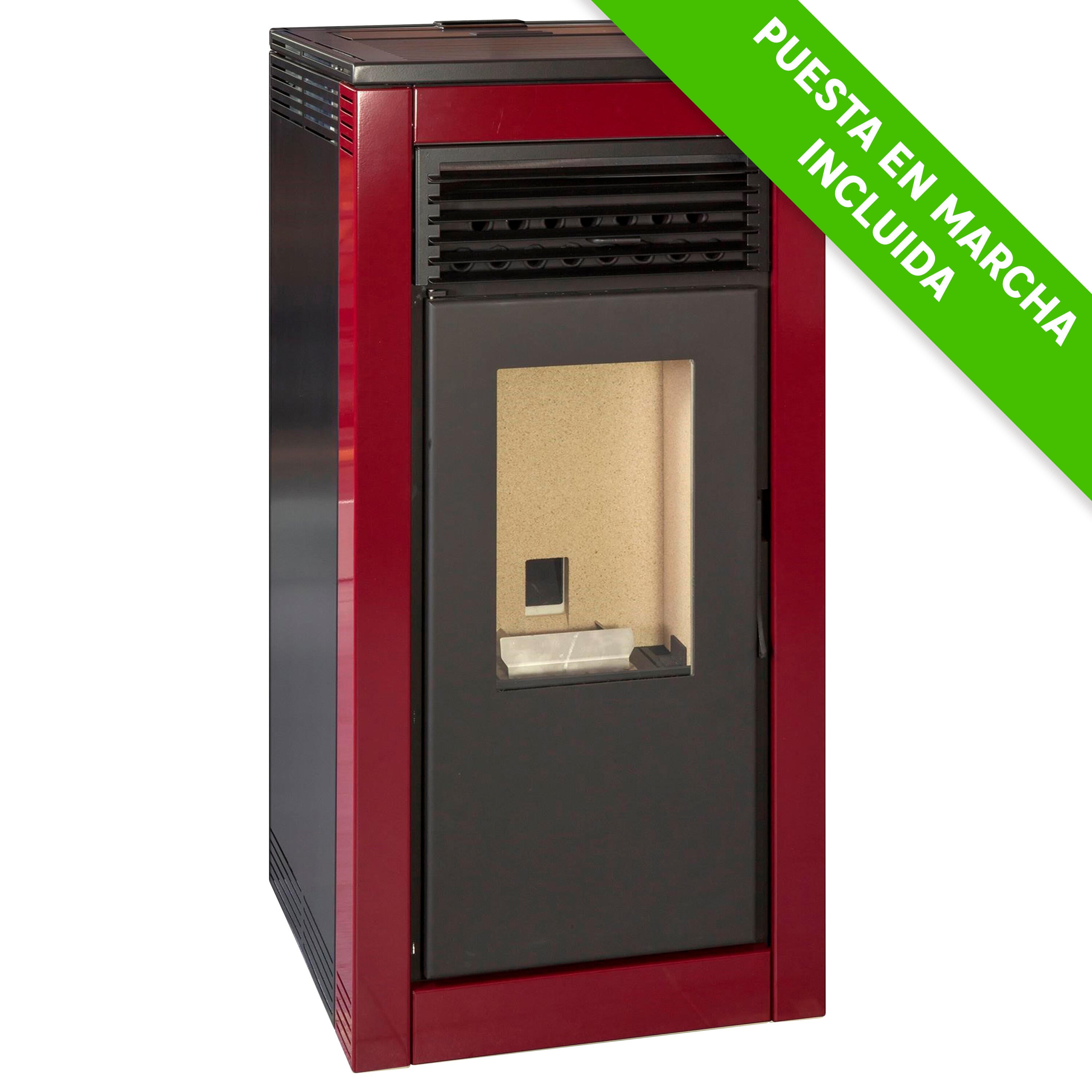 Estufa de pellet tj vera 15 kw rojo