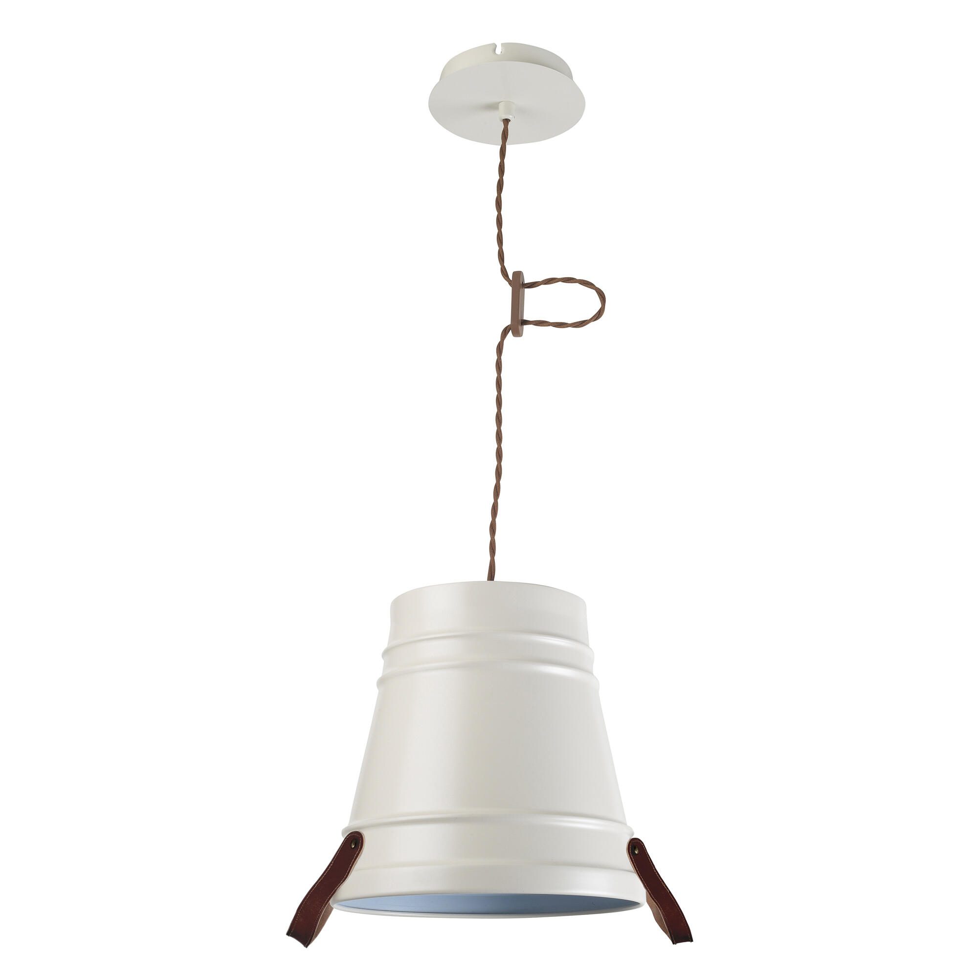 Lámpara de techo bucket 100 w de color blanco y 25 cm ø