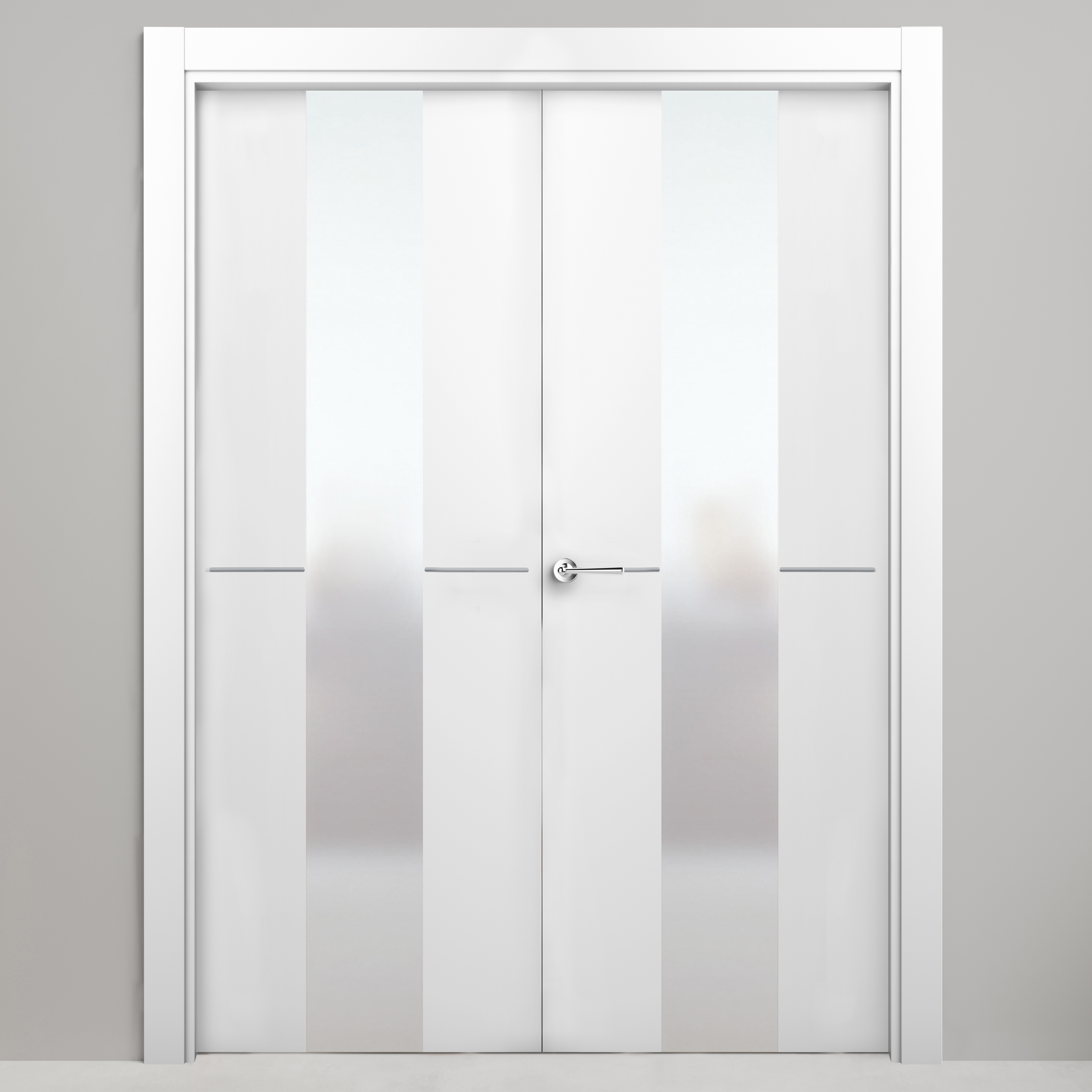 Puerta abatible paris blanca premium apertura derecha de 9x145 cm