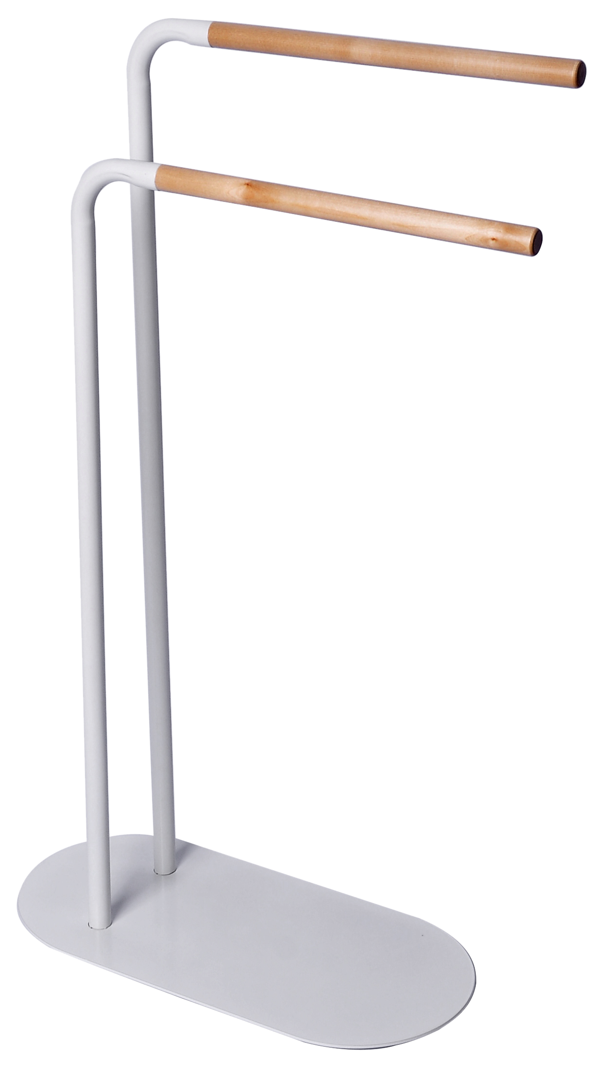 Toallero de pie scandi blanco, natural brillante 46.55x75.0 cm