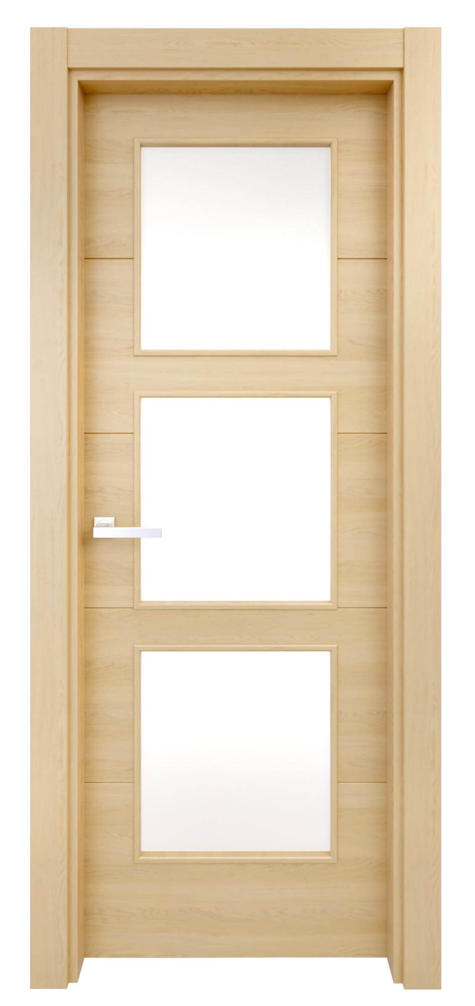 Puerta individual con marco berna roble miel line roble derecha con cristal de 6