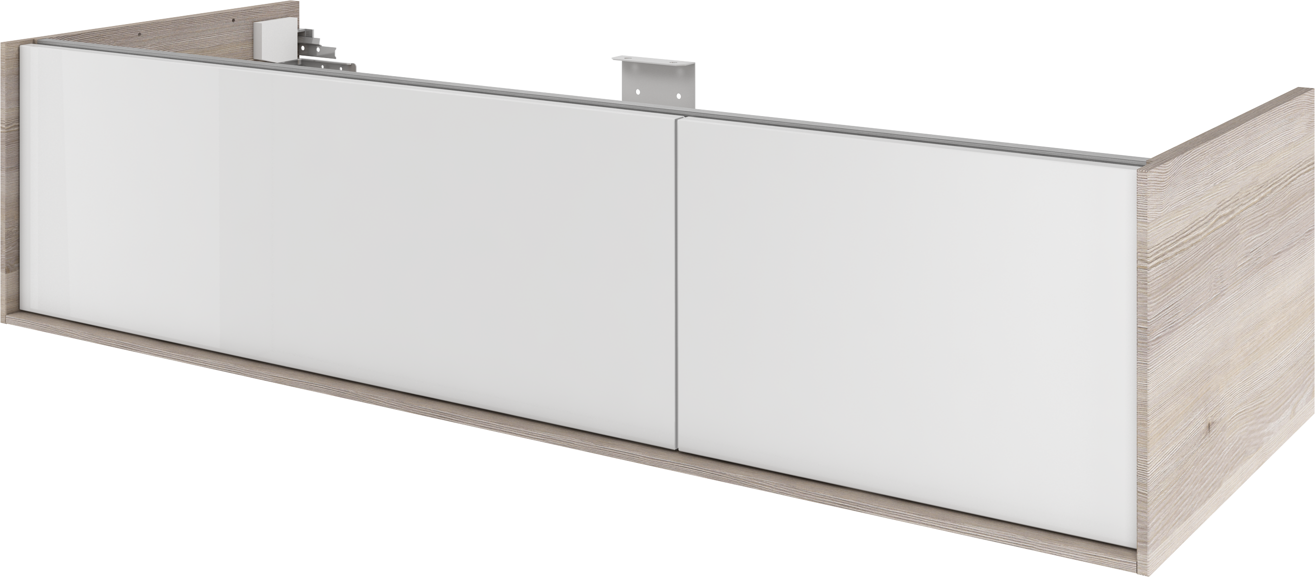 Mueble de baño neo imitación roble grisáceo 135 x 48 cm
