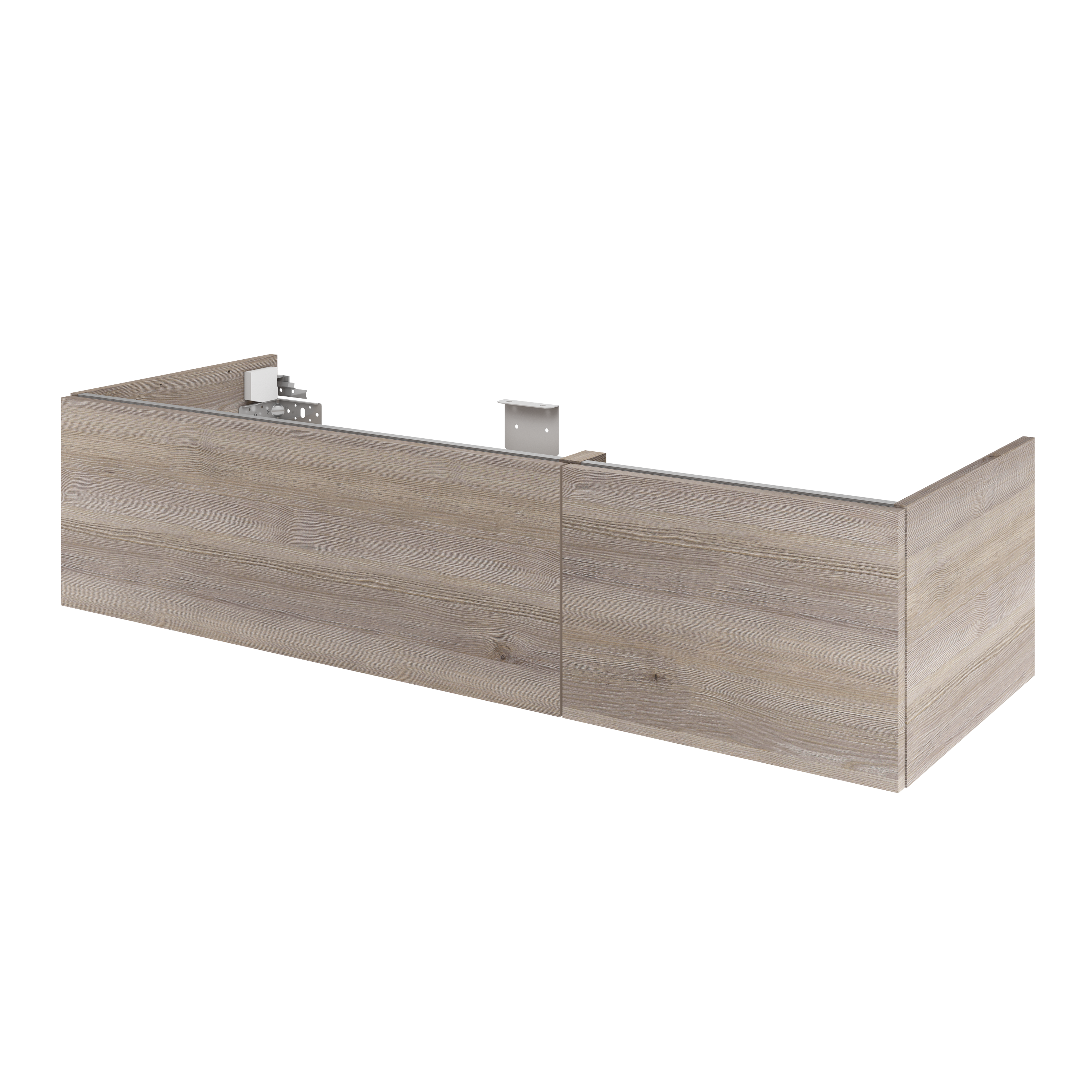 Mueble de baño neo imitación roble grisáceo 135 x 48 cm