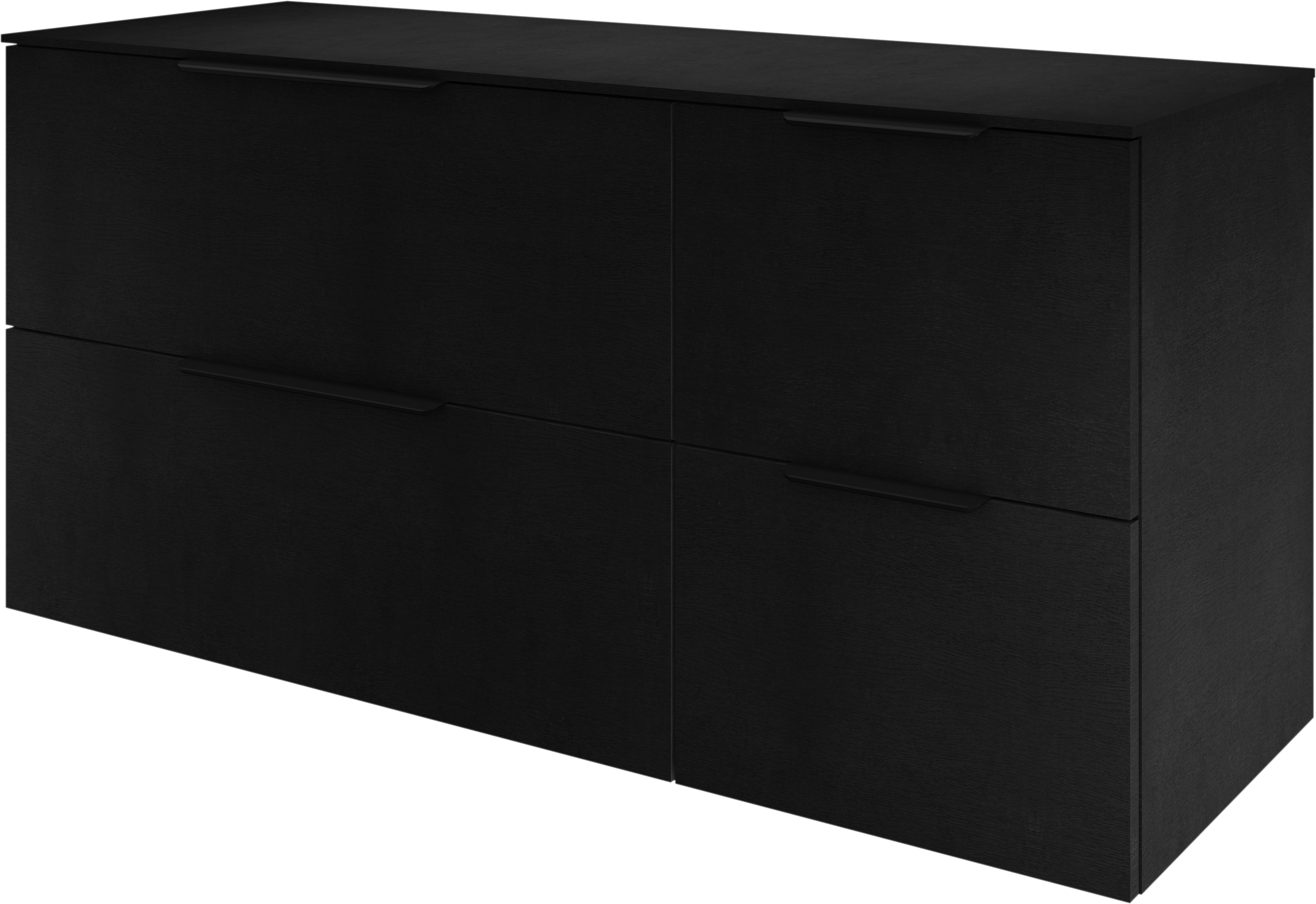 Mueble de baño neo efecto madera negra 135x48 cm
