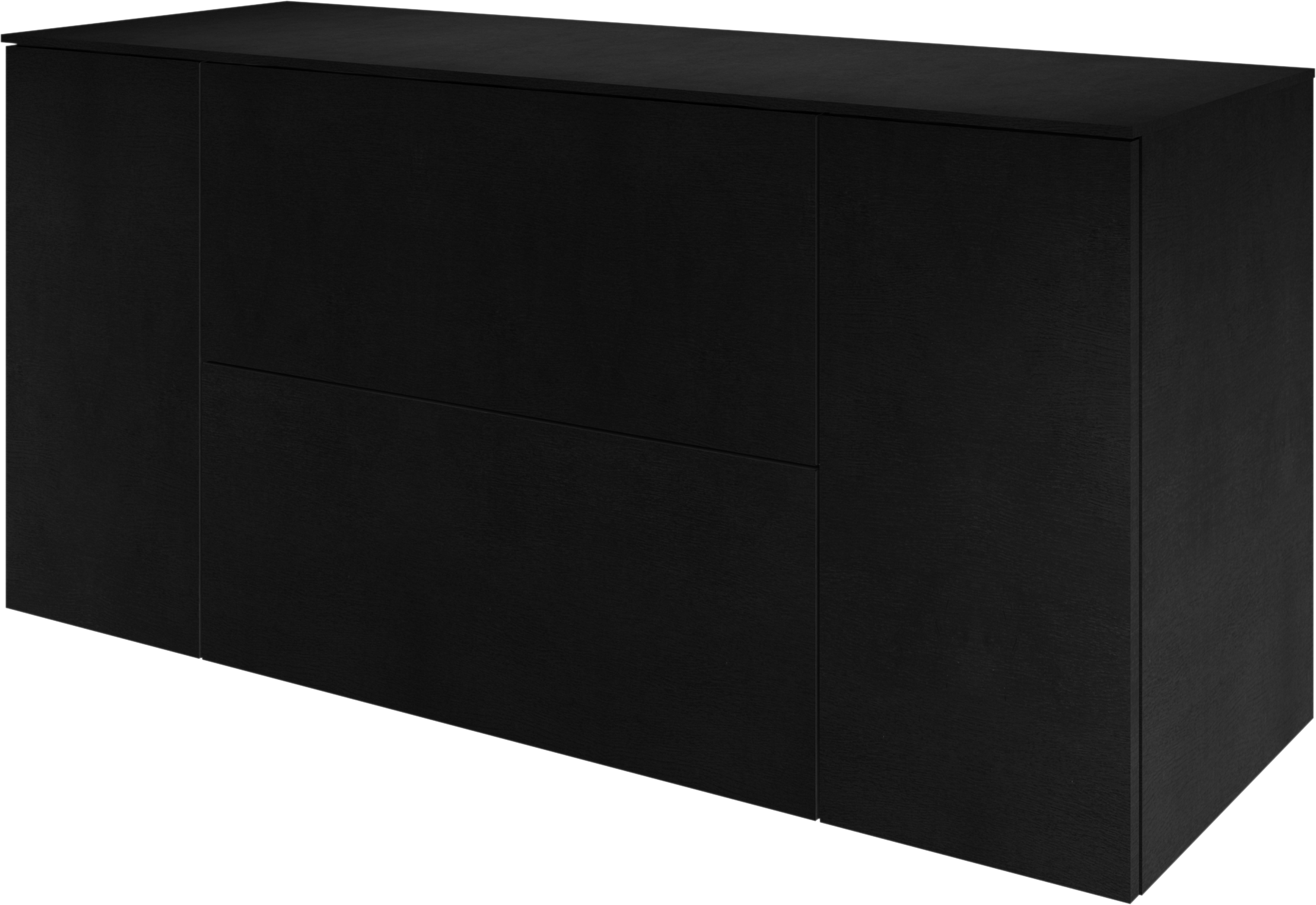 Mueble de baño neo efecto madera negra 135x48 cm