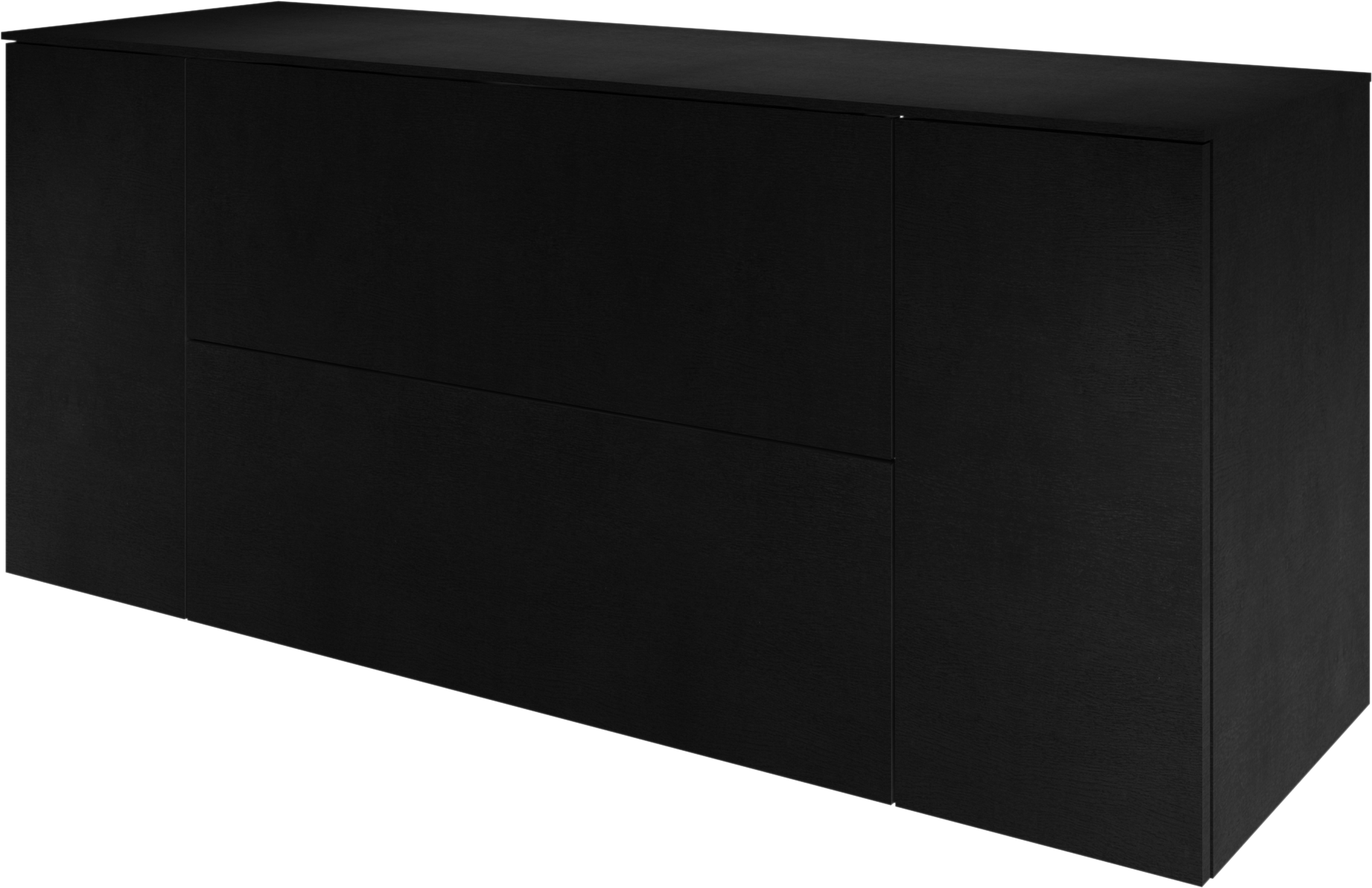 Mueble de baño neo efecto madera negra 150x48 cm