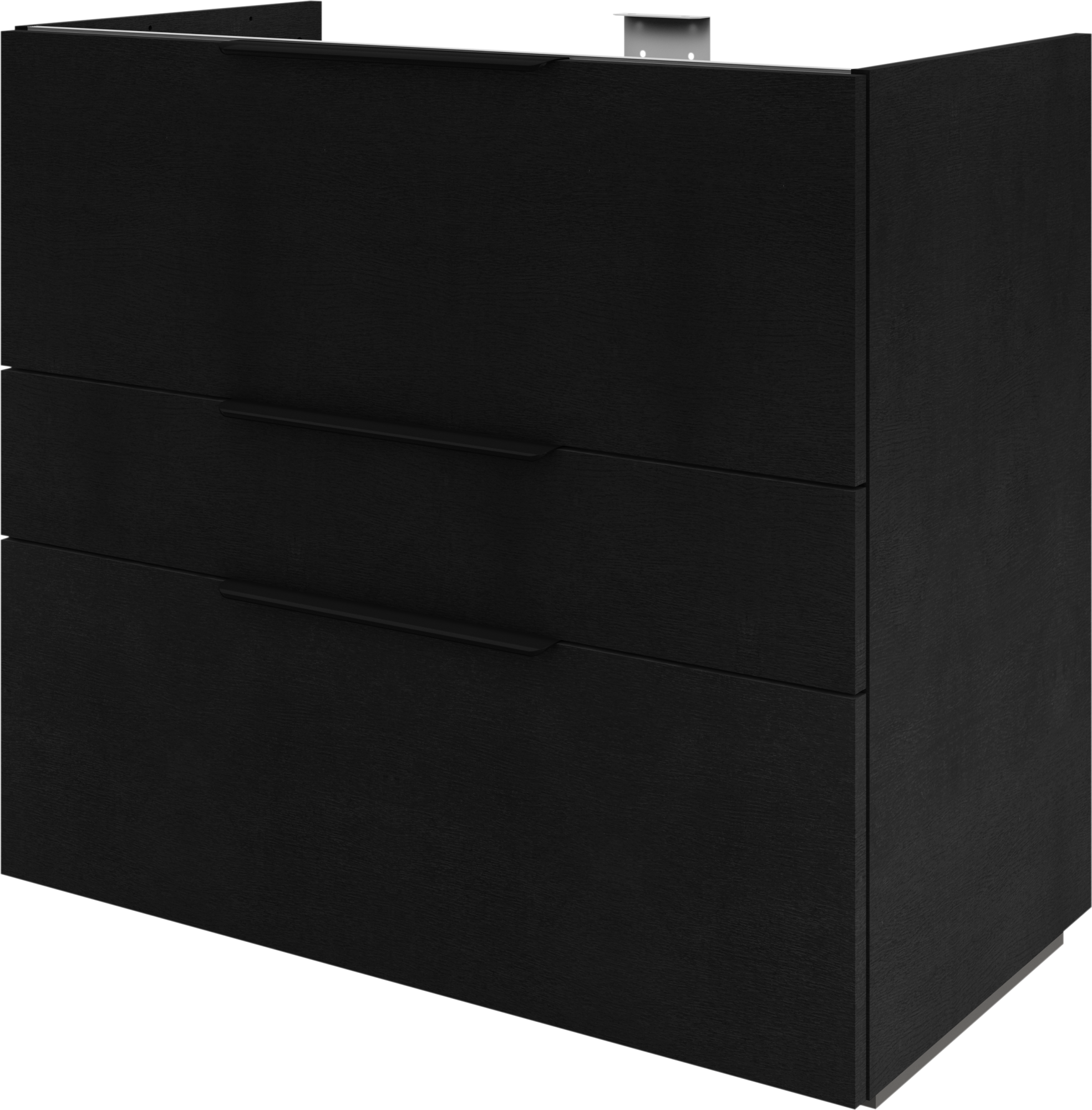 Mueble de baño neo efecto madera negra 90x48 cm