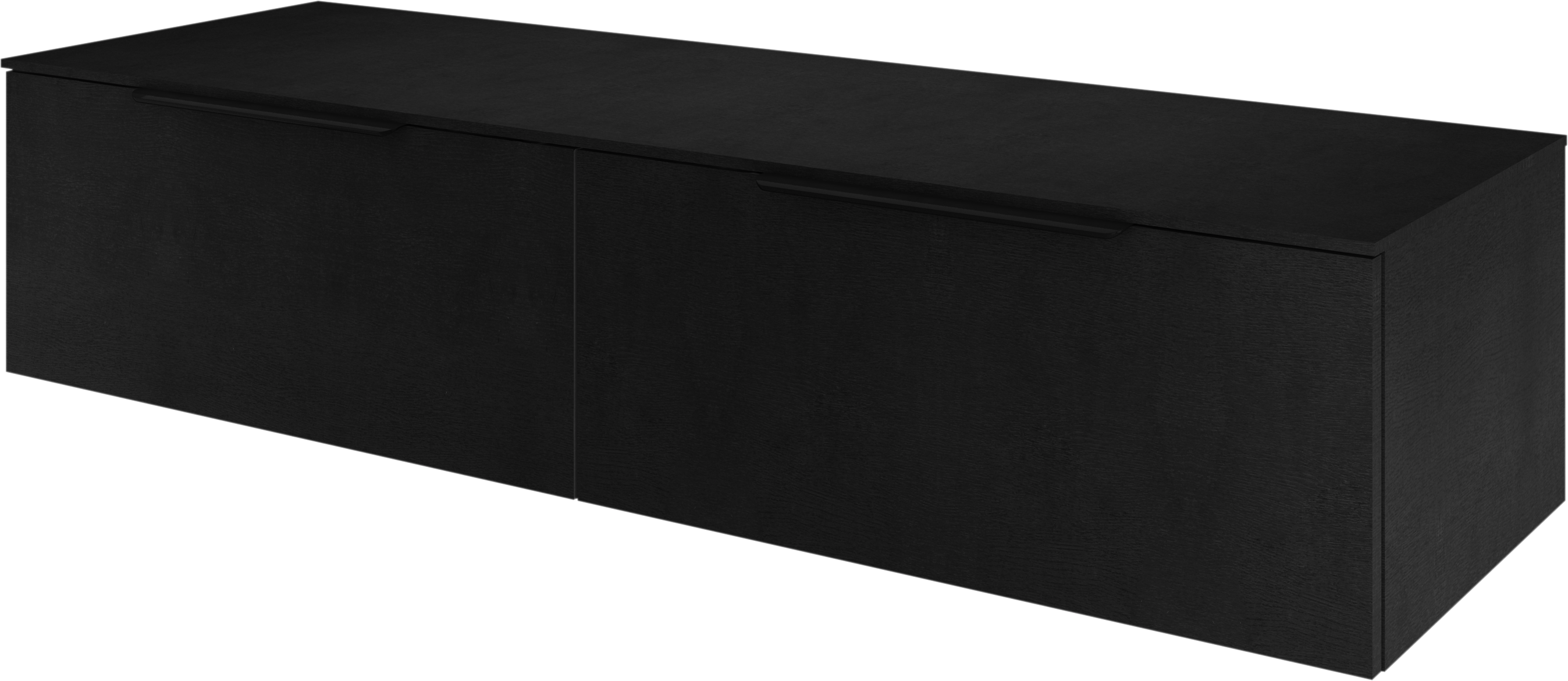 Mueble de baño neo efecto madera negra 150x48 cm