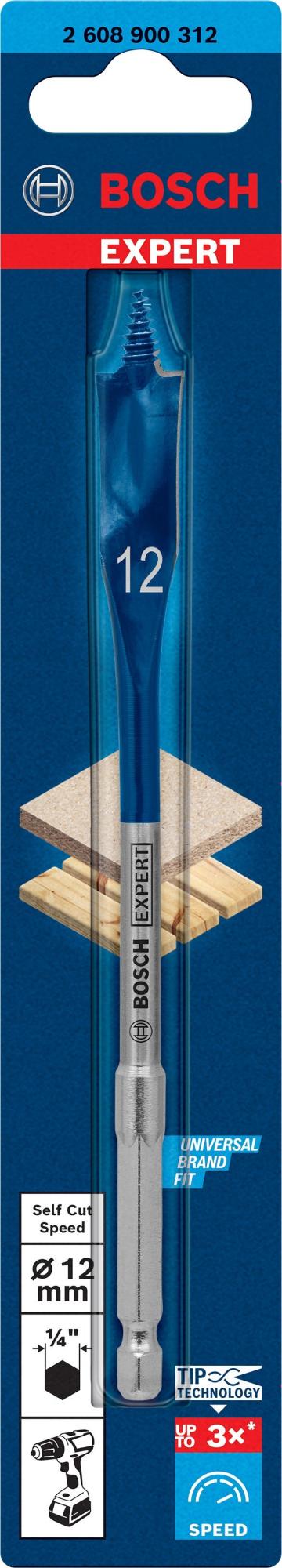Broca plana para madera ø 12x l. 152 mm bosch