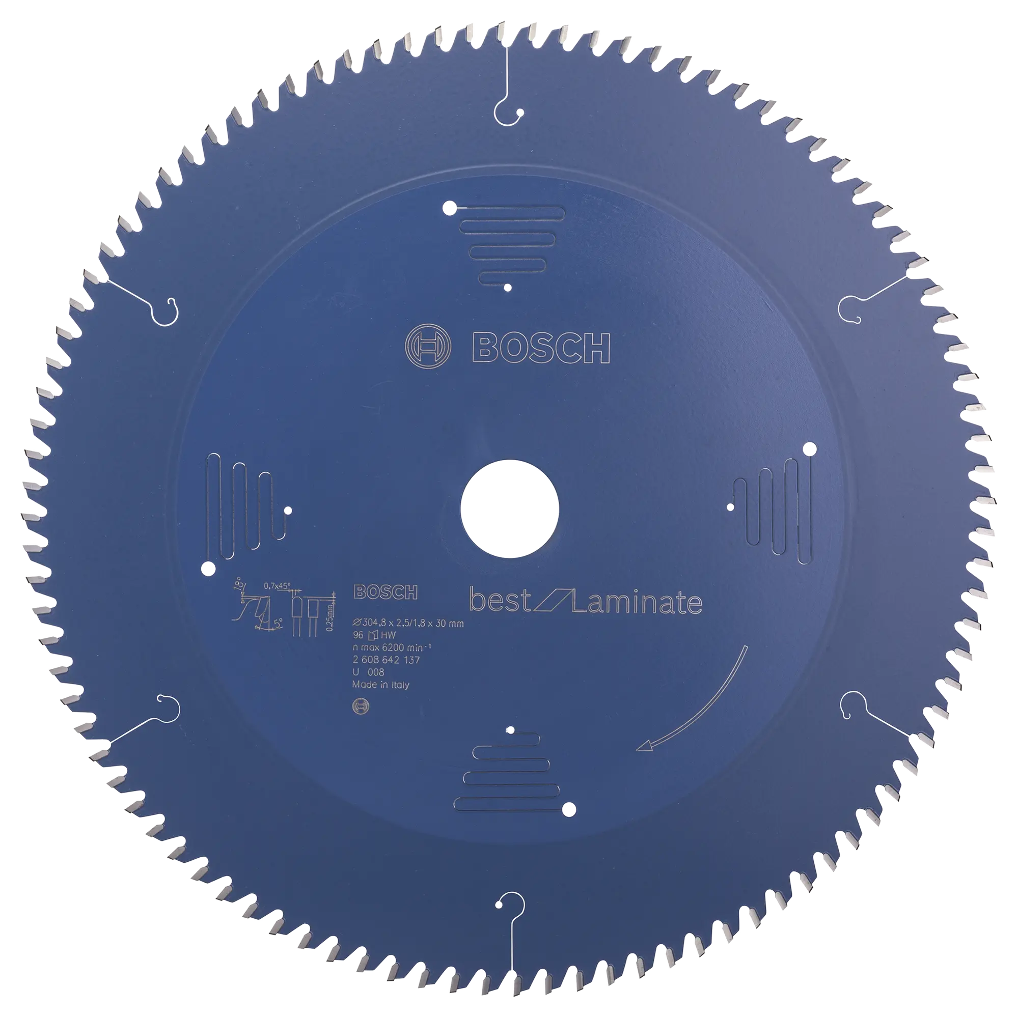 Disco de sierra circular bosch para madera laminada, 305 x 30 mm y 96 dientes