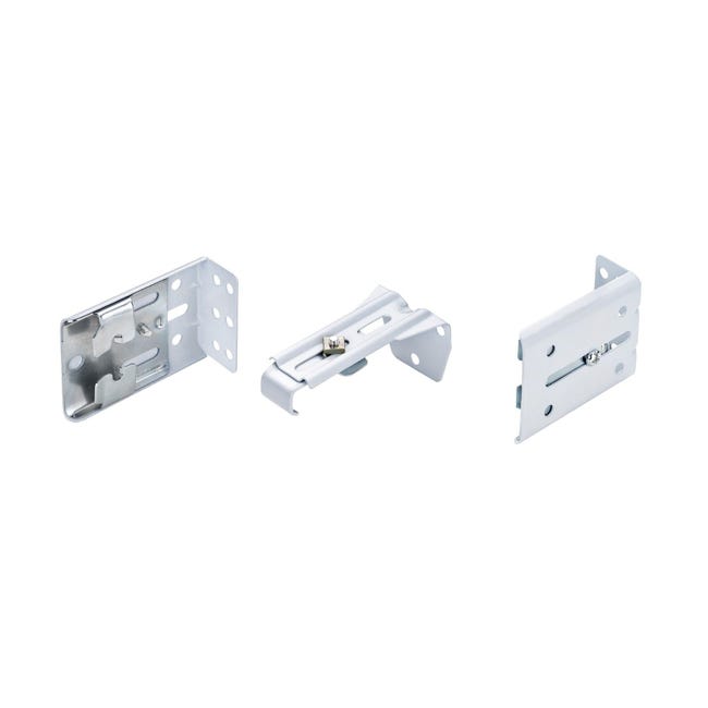 Juego De 3 Soportes Para Riel De Cortina Motorizado Acrimo | Montaje En Pared | No Compatible Con Riel Extensible