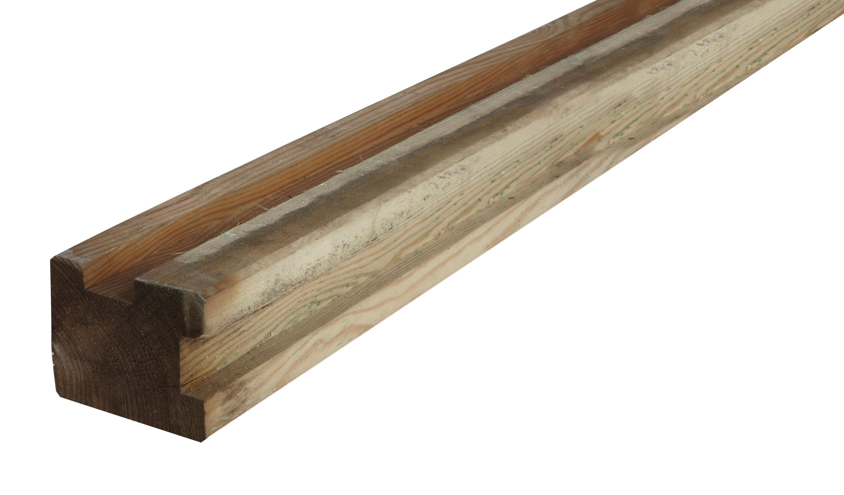 Poste en l de madera para panel modulable de 9 x 9 x 220 cm y 22 mm