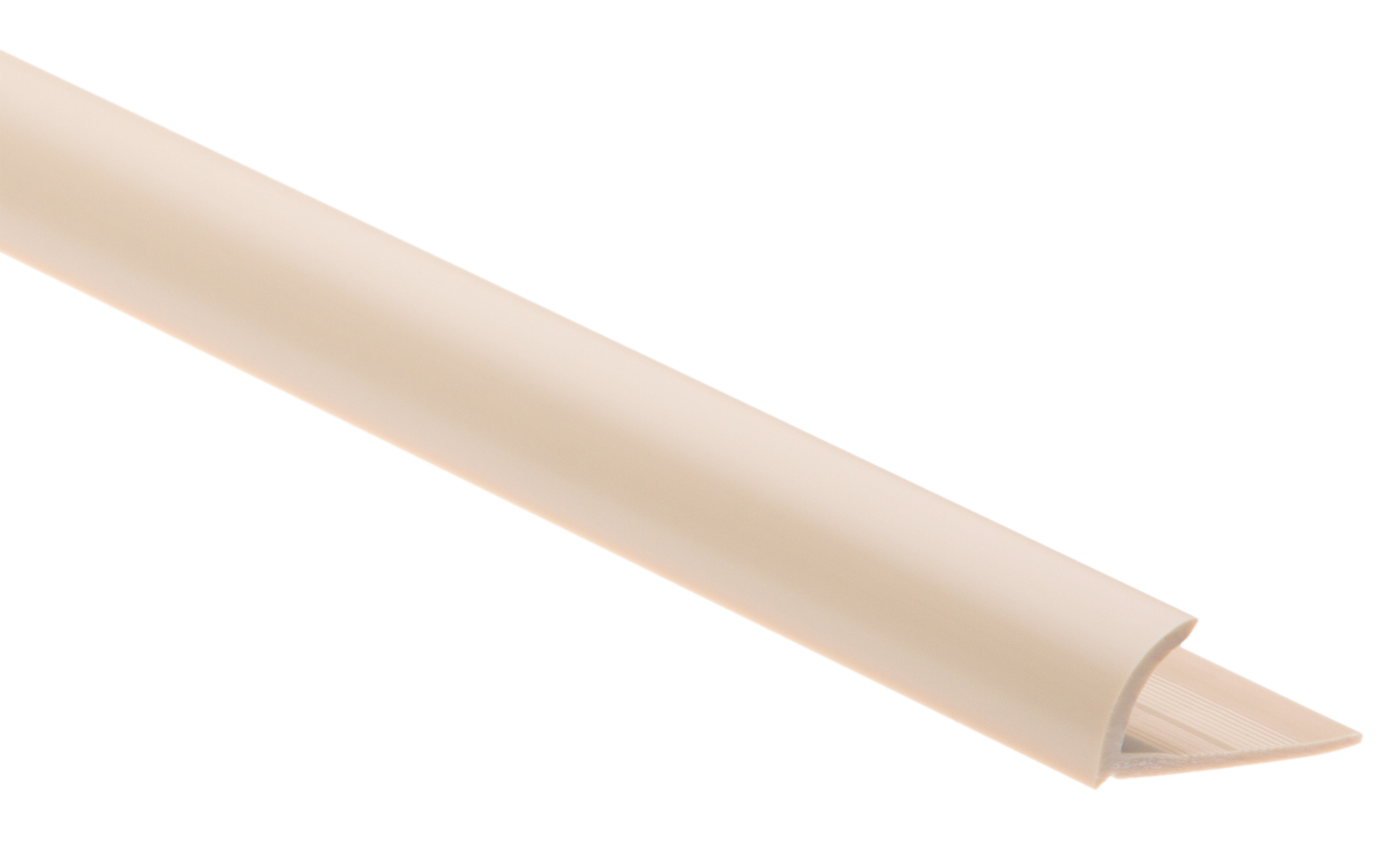 Perfil de ángulo externo de pvc 1x250 cm beige mate