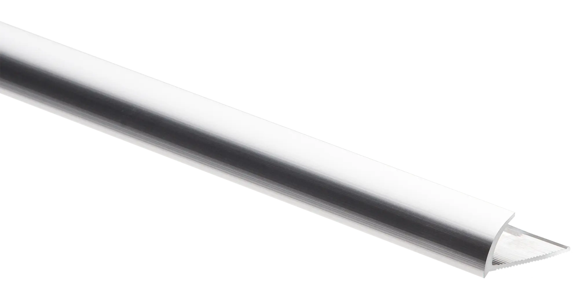 Perfil de ángulo externo de aluminio 1x250 cm plata brillo