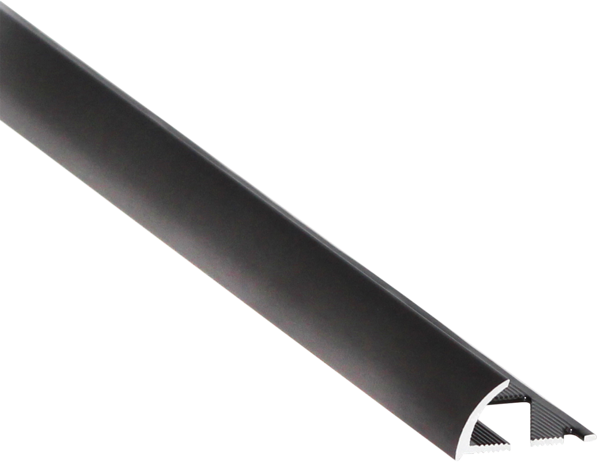 Perfil de ángulo externo de aluminio 1x250 cm negro mate