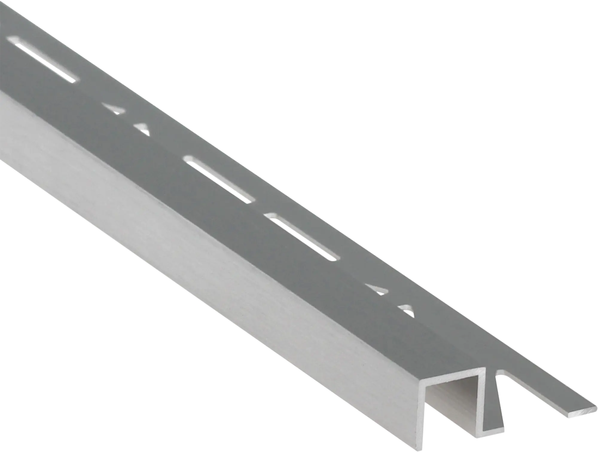 Perfil de ángulo externo de aluminio 1x250 cm plata cepillado