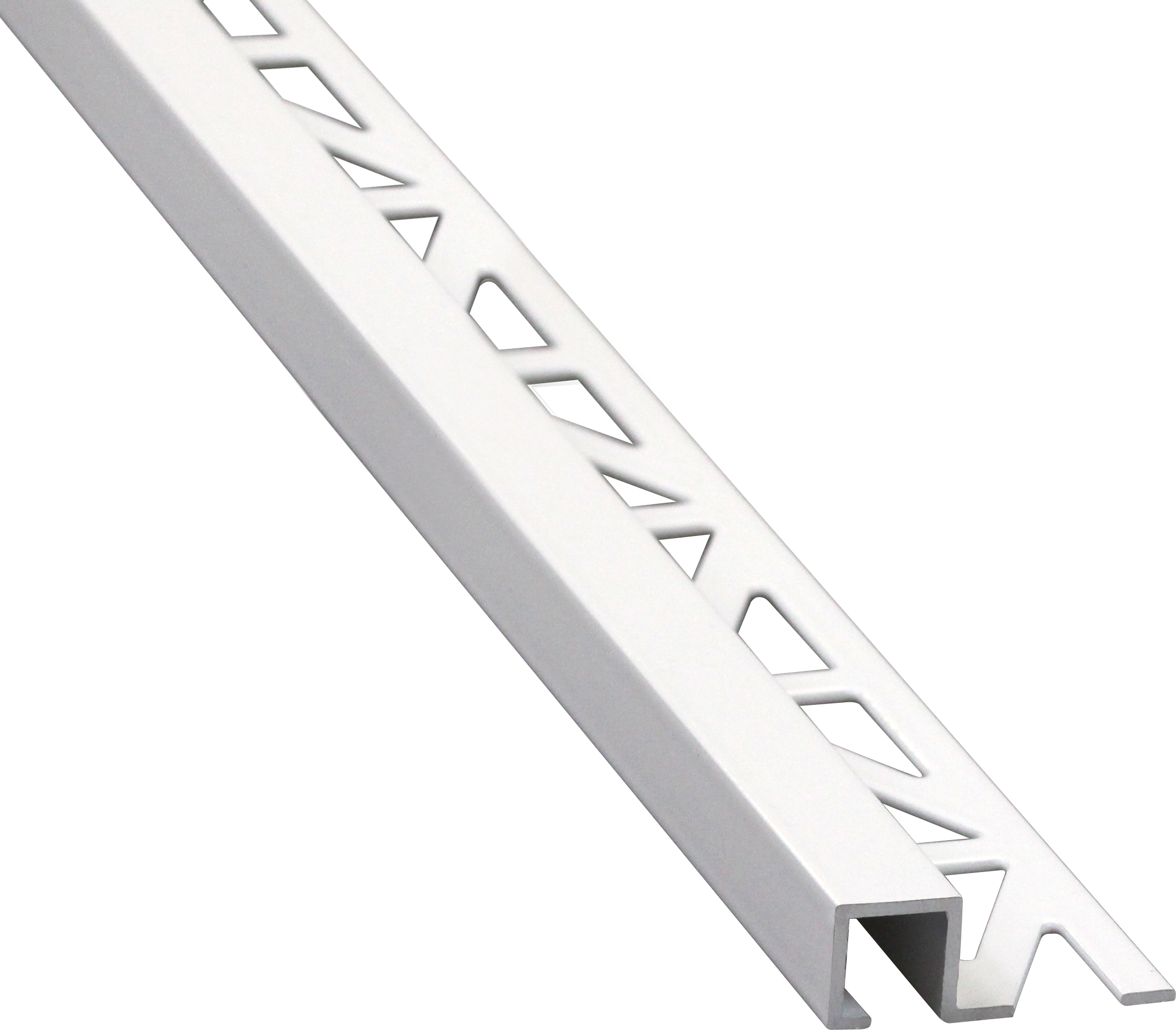 Perfil de ángulo externo de aluminio 1x250 cm blanco brillante