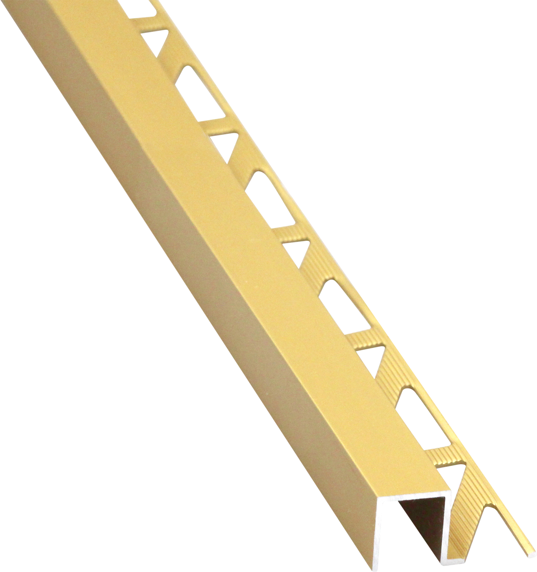 Perfil de ángulo externo de aluminio 1x250 cm oro
