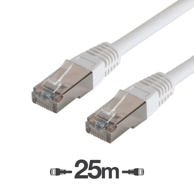 Campeonato Propuesta alternativa Contable Cable Ethernet FTP categoría 6 25 metros | Leroy Merlin