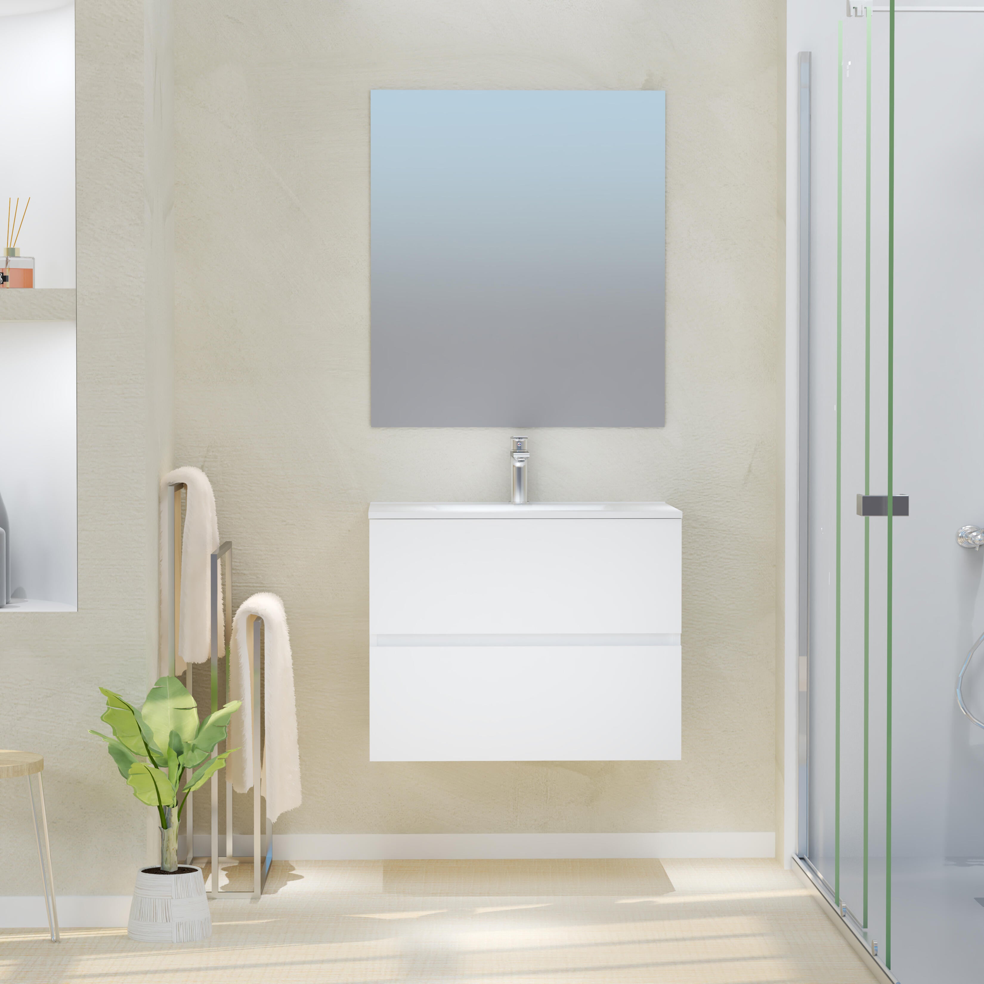 Mueble de baño con lavabo taylor blanco 70x45 cm