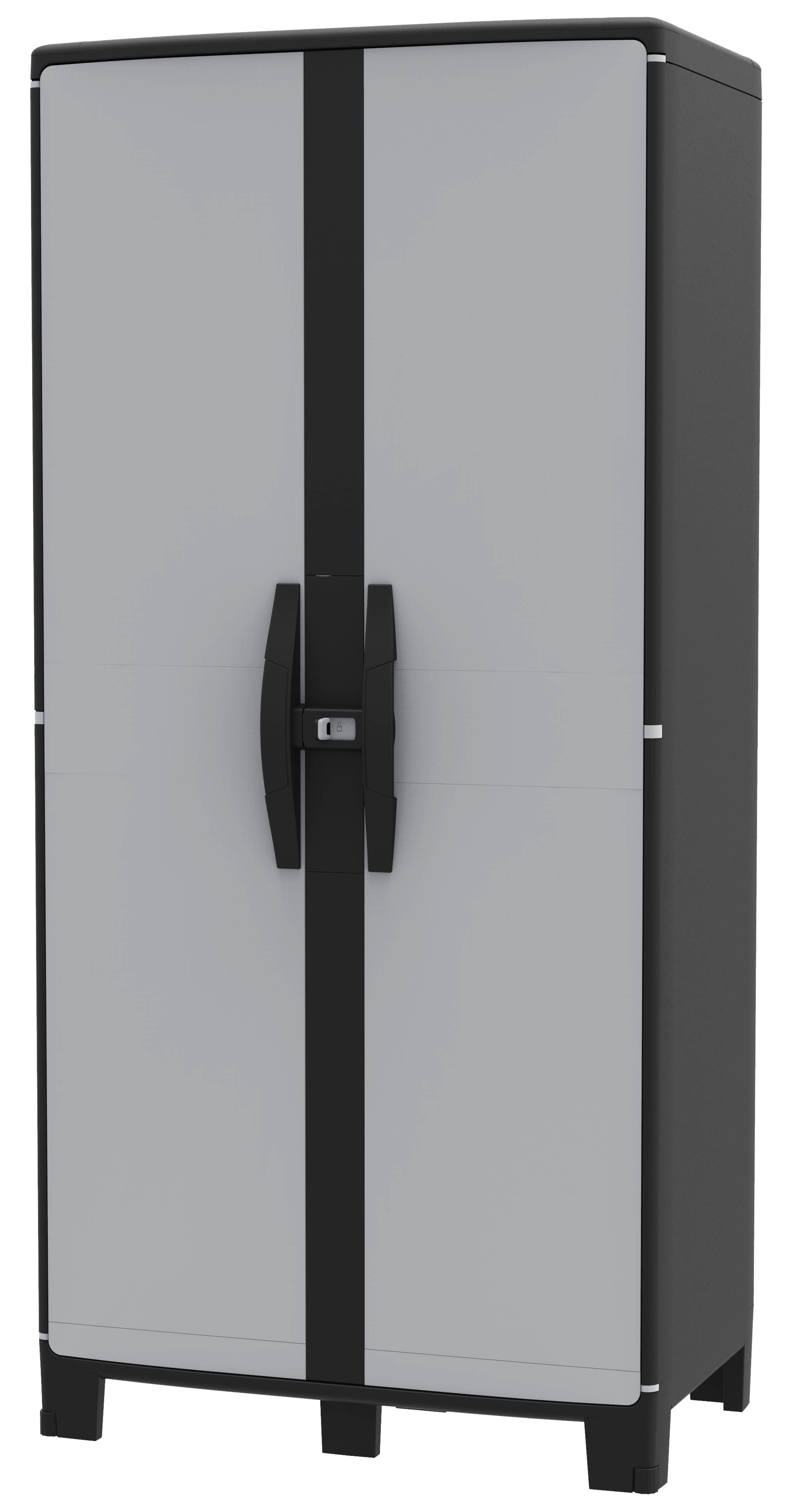 Armario baldas de resina Cool XL color gris/negro 2 puertas | Merlin