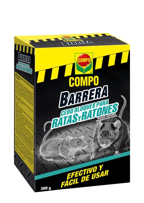 Cebo bloques para ratas y ratones COMPO BARRERA 300gr | Leroy Merlin