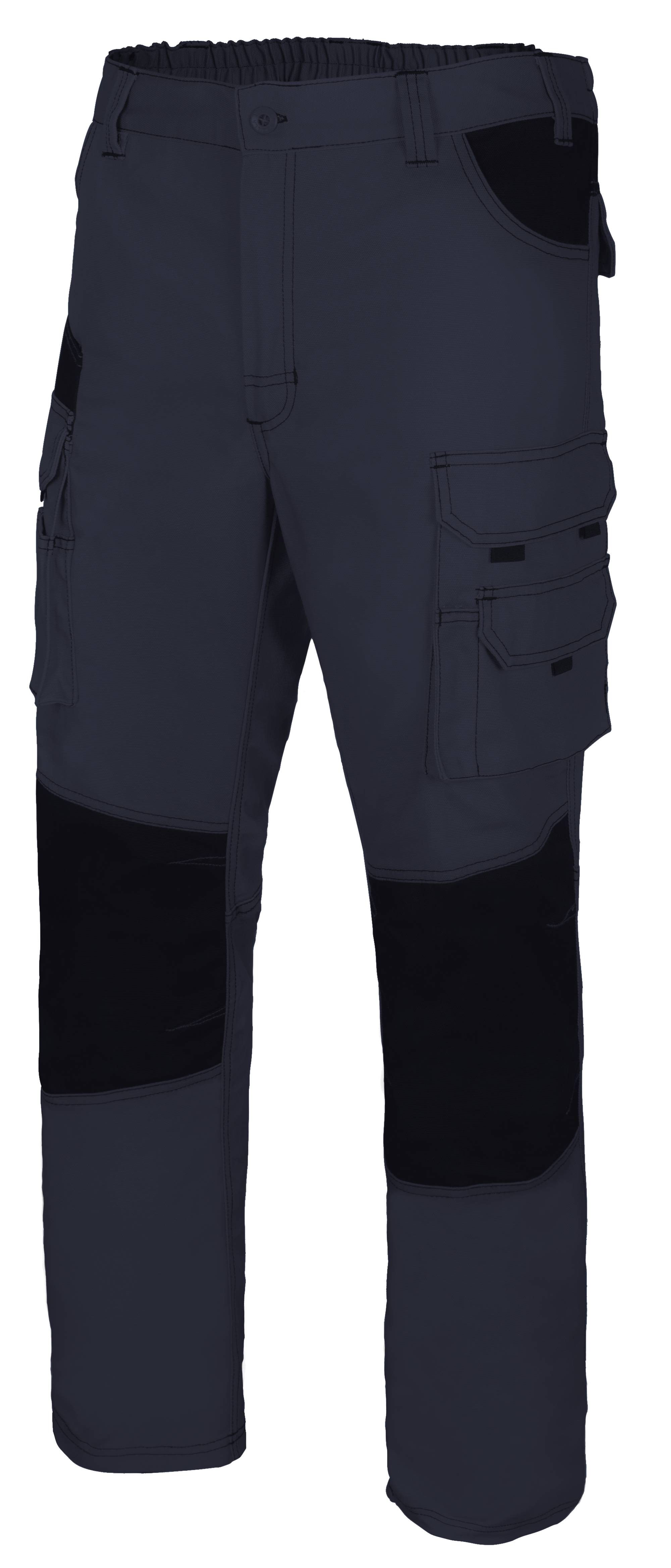 Pantalon de trabajo canvas multibolsillo navy/negro t3xl