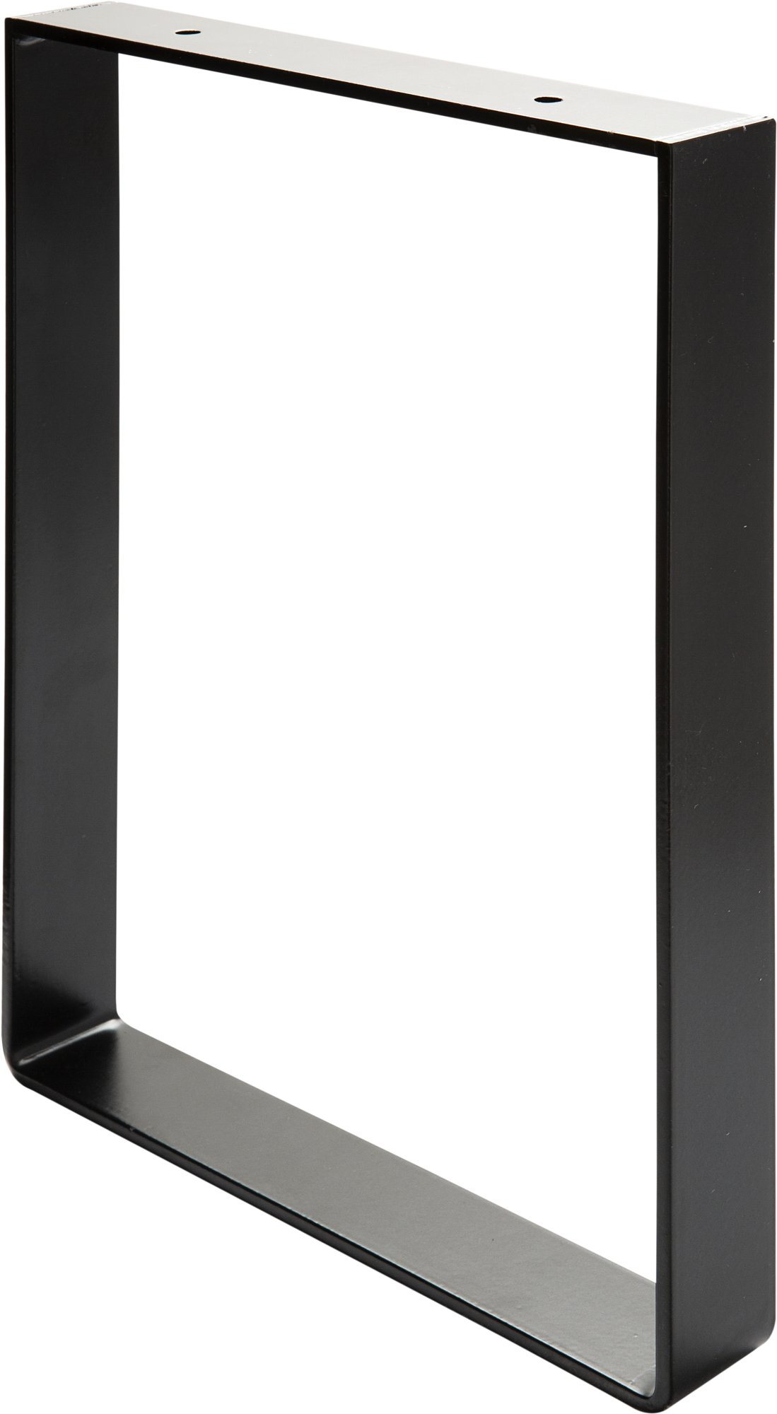 Pata fija rectangular de acero rectangular para mueble 35 cm color negro mate