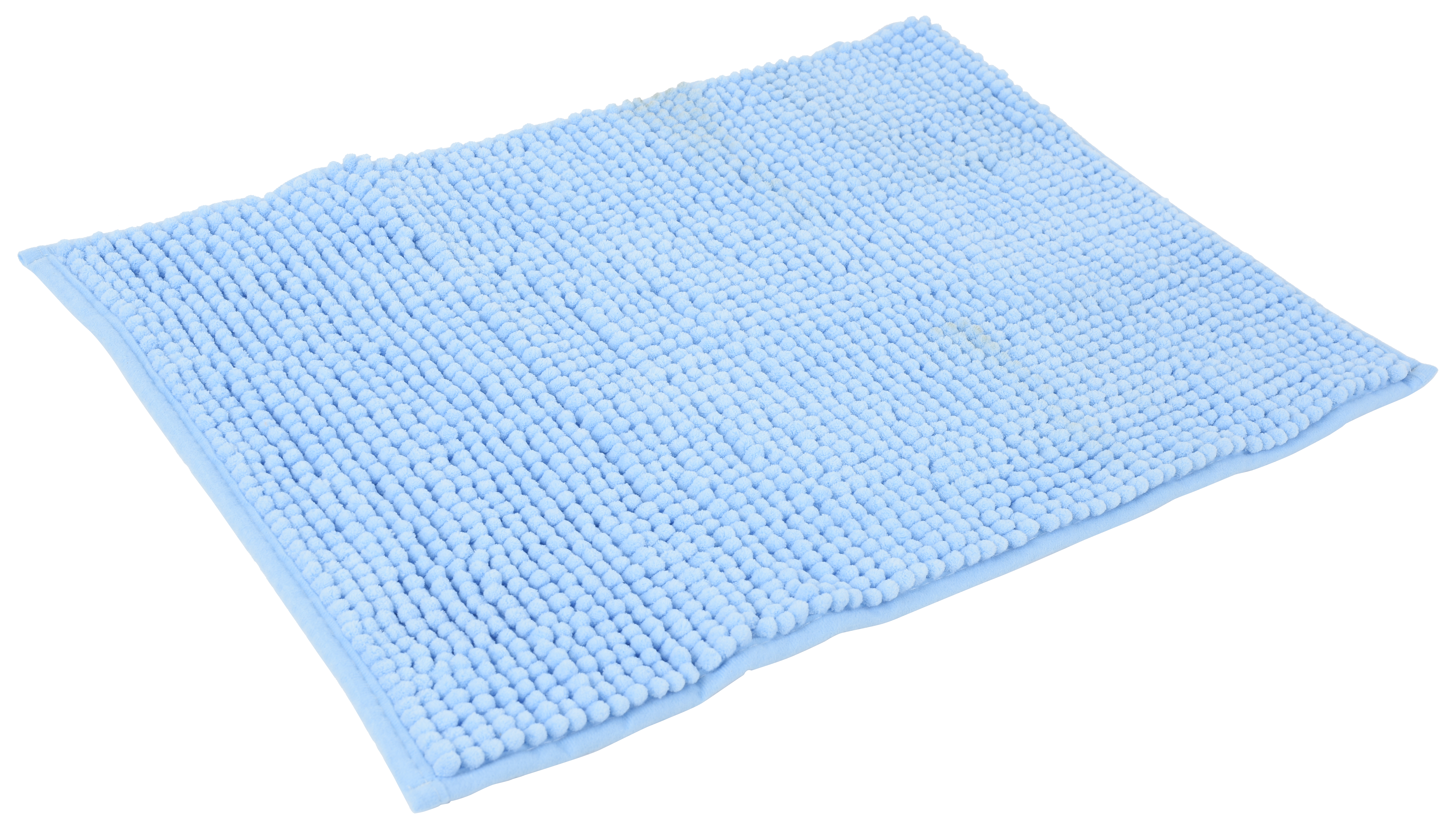 Alfombra de baño rectangular chenille 60x40 cm azul