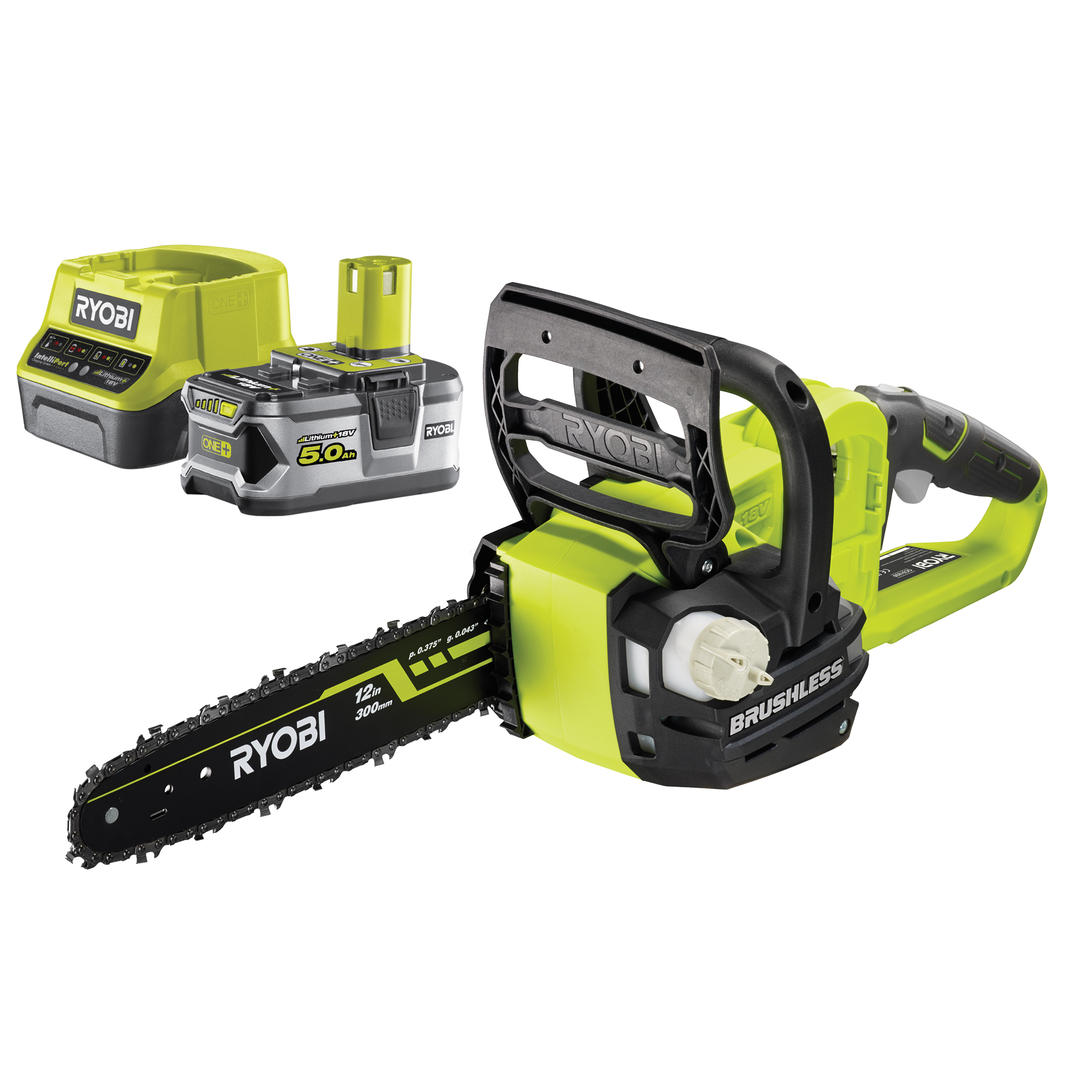 Motosierra a batería ryobi rcs18x3050f 18v 5ah 30 cm longitud espada de la marca Ryobi