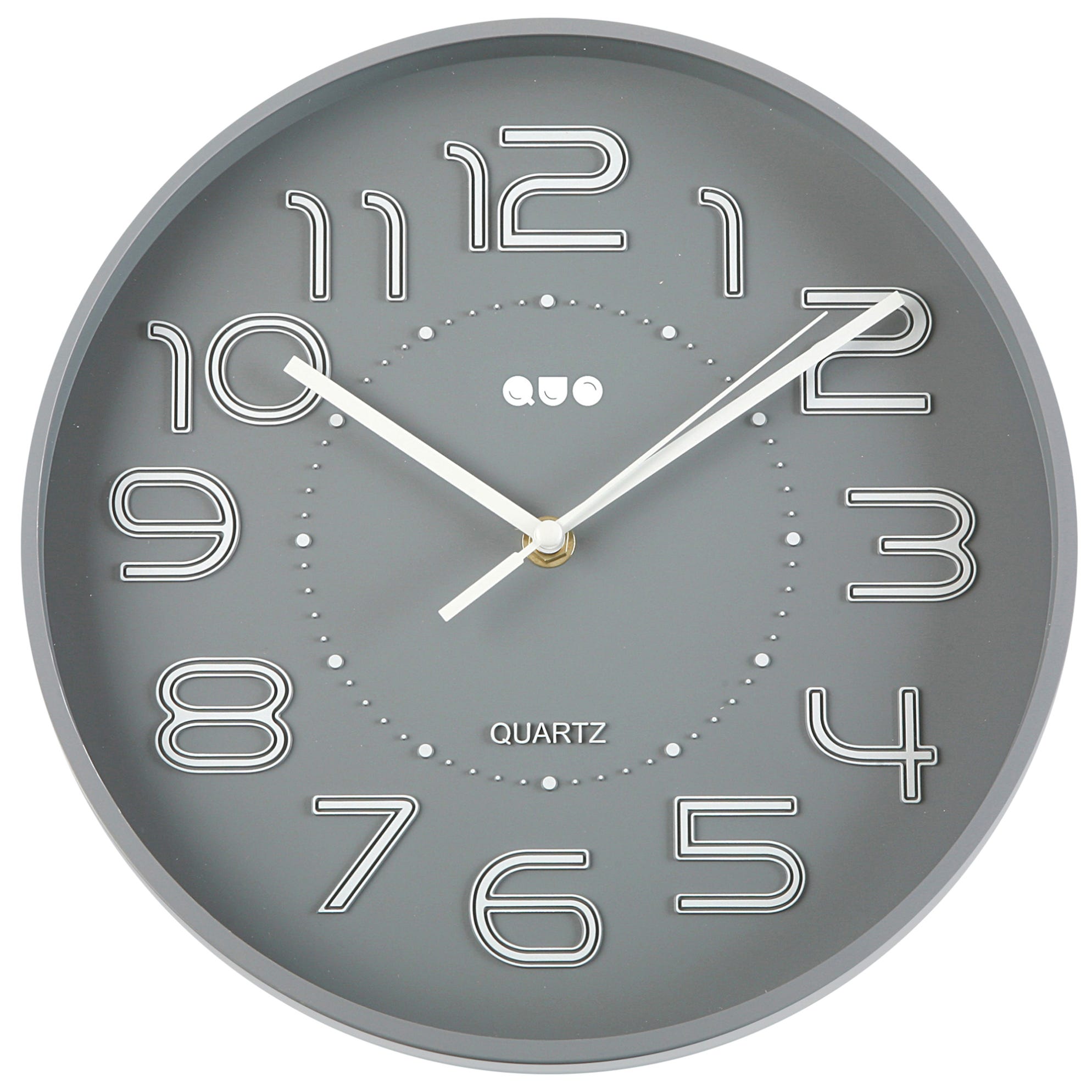 Reloj de cocina a pared redondo gris QUO de 70 cm