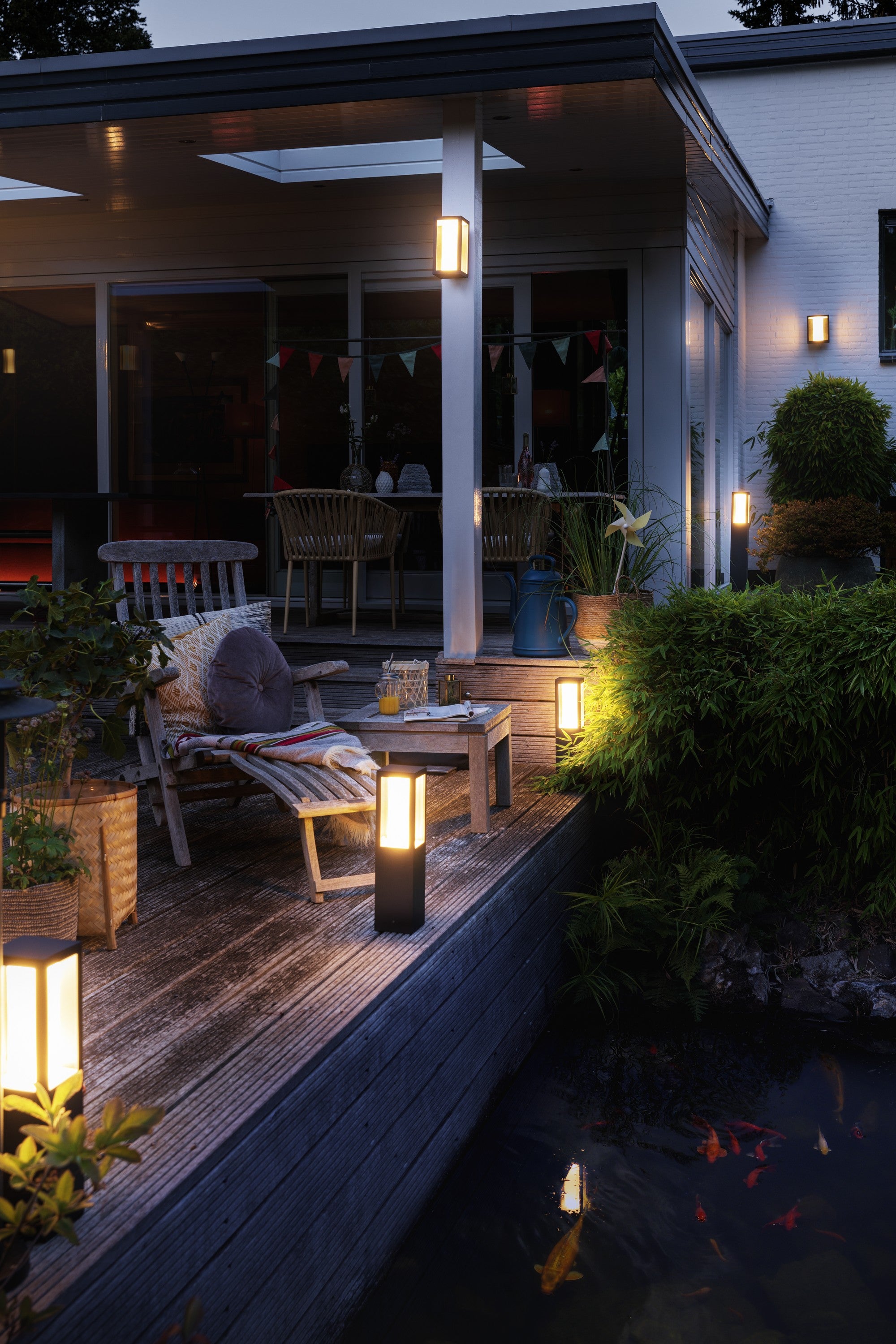 Aplique de exterior led philips imprex negro