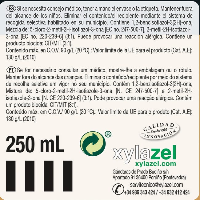 Barniz madera Xylazel teca satinado 0,25L