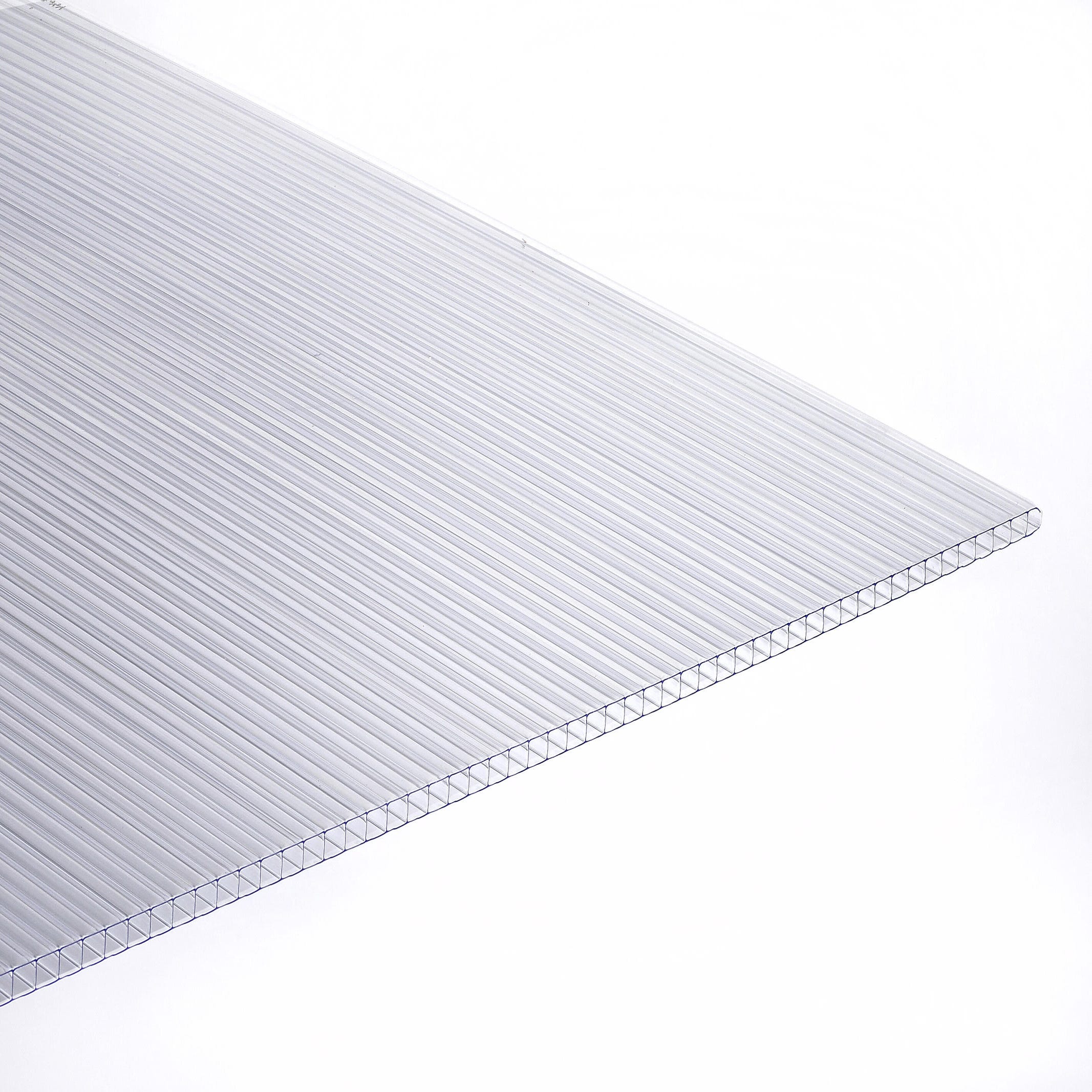 Placa de policarbonato celular (3 m x 0,98 m x 6 mm, Policarbonato,  Transparente)