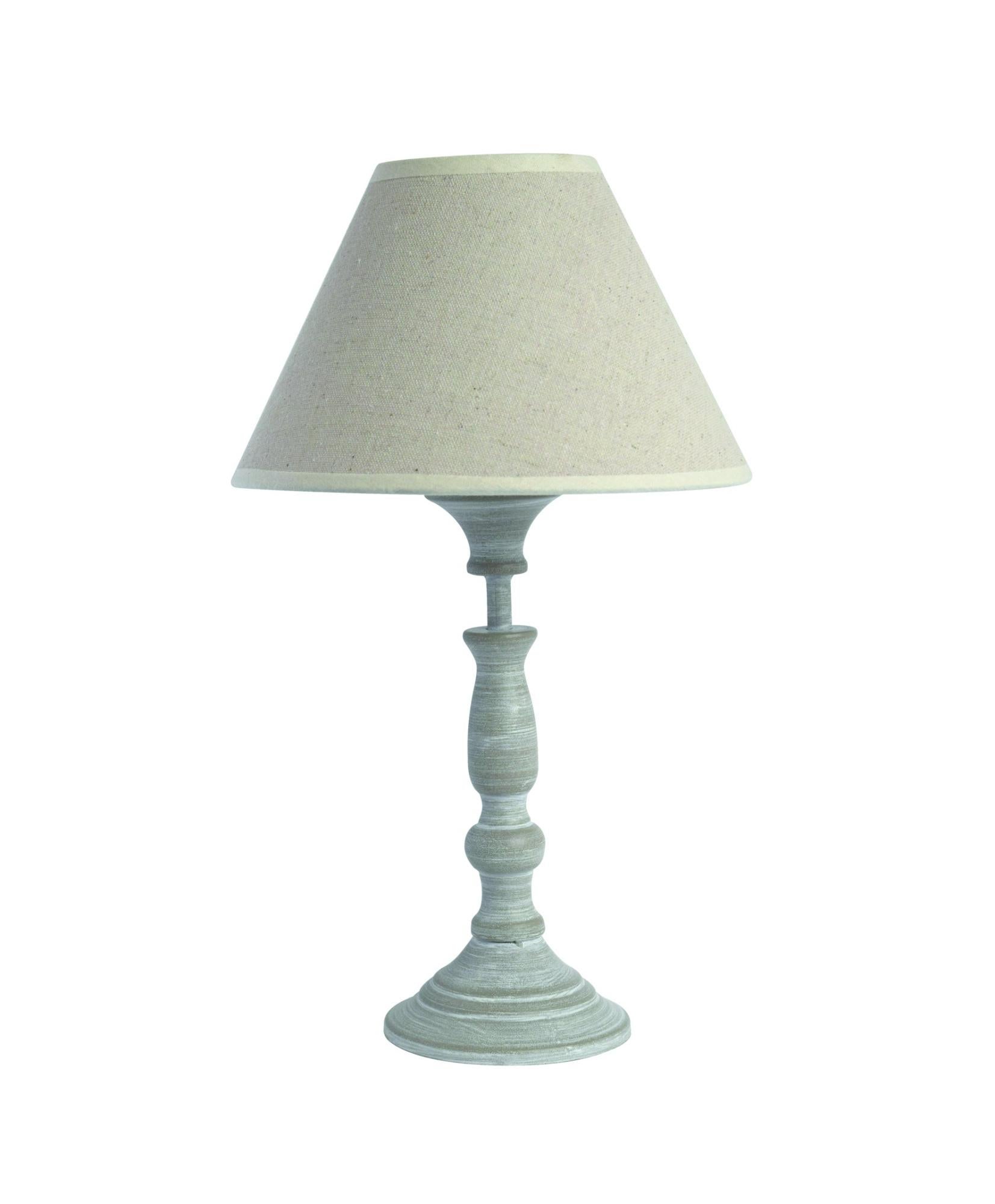 Lámpara de mesa romance 1 luz e14 gris/crudo 20 cm diámetro