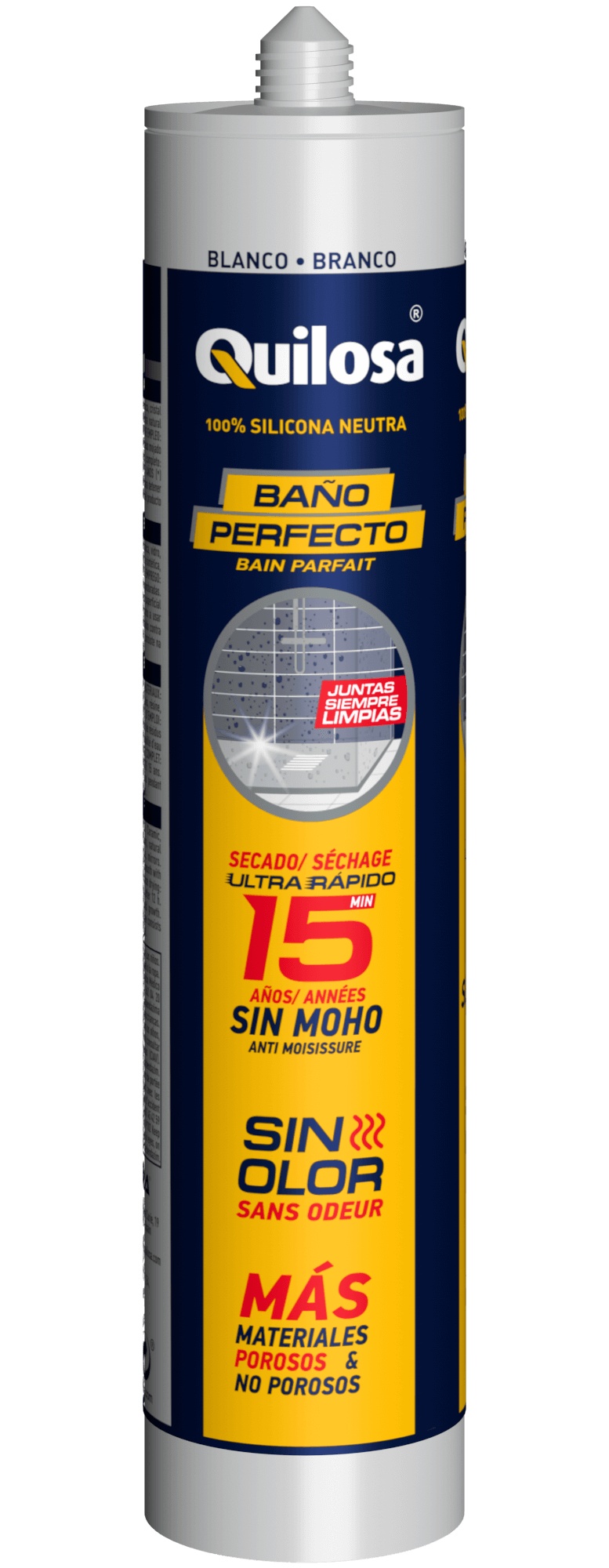 Silicona antimoho Baño Sano Re-New Pattex 280 ml blanco