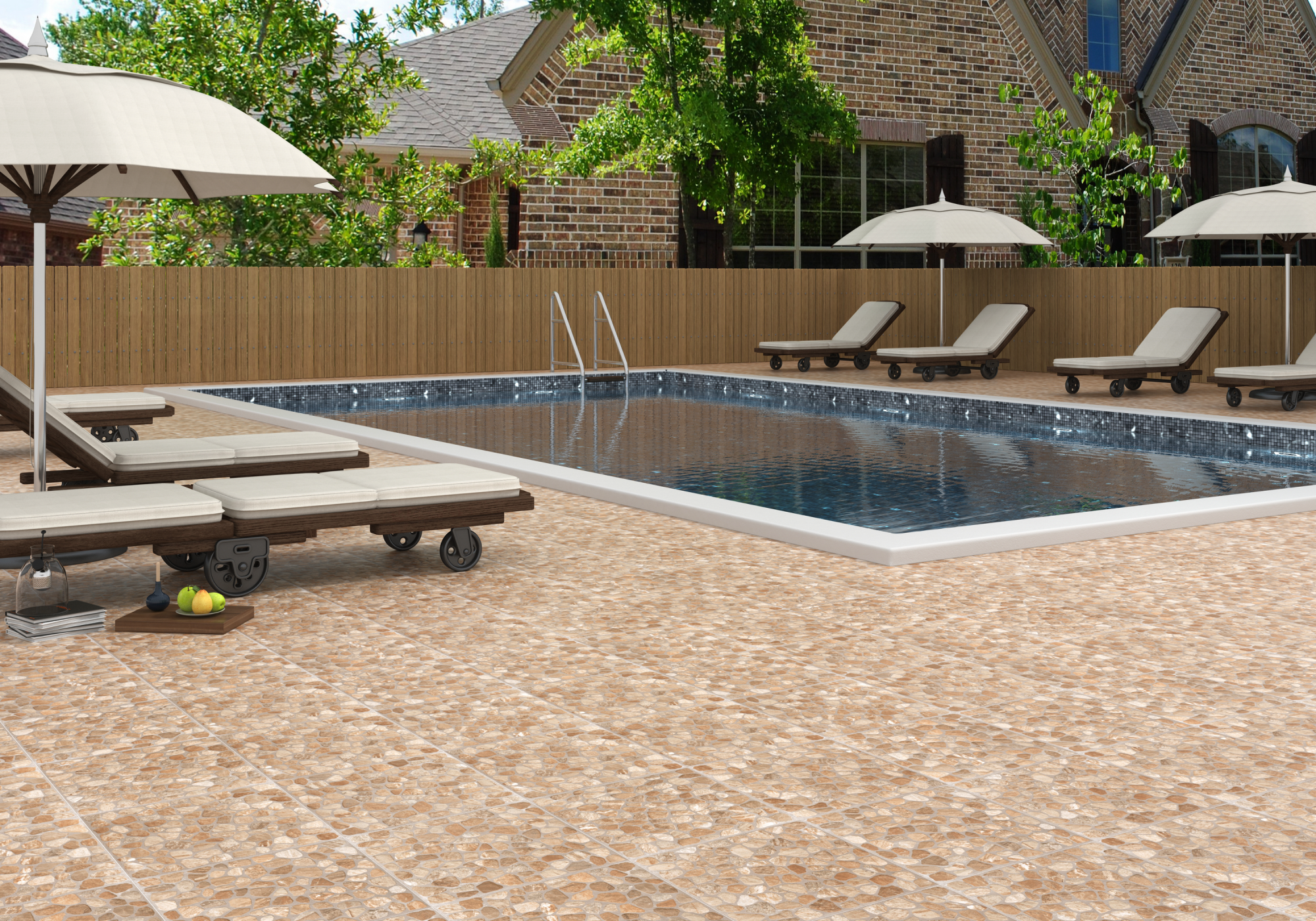 Suelo porcelánico quechua efecto piedra marrón 45x45 cm c3 de la marca ECOCERAMIC Suelo porcelánico quechua efecto piedra marrón 45x45 cm c3 de la marca ECOCERAMIC