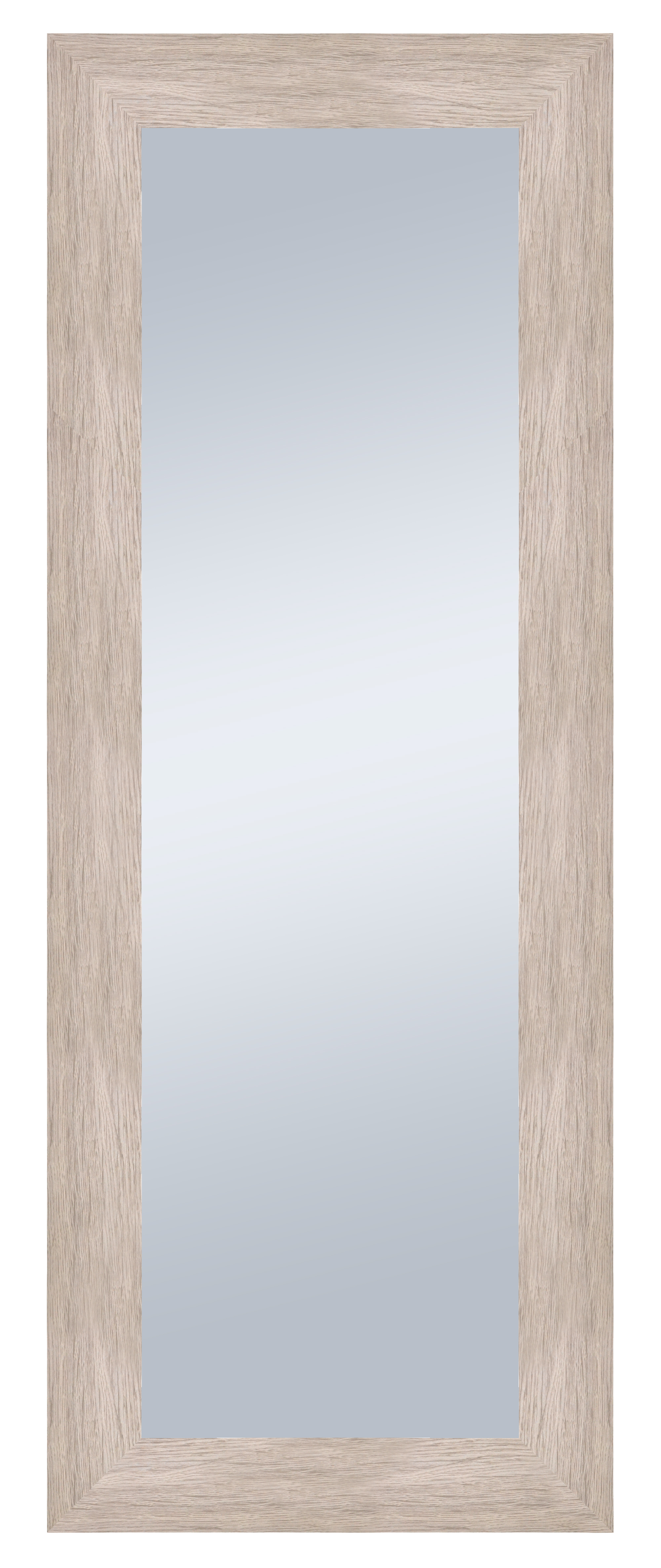 Espejo enmarcado rectangular alpes roble claro 140 x 40 cm