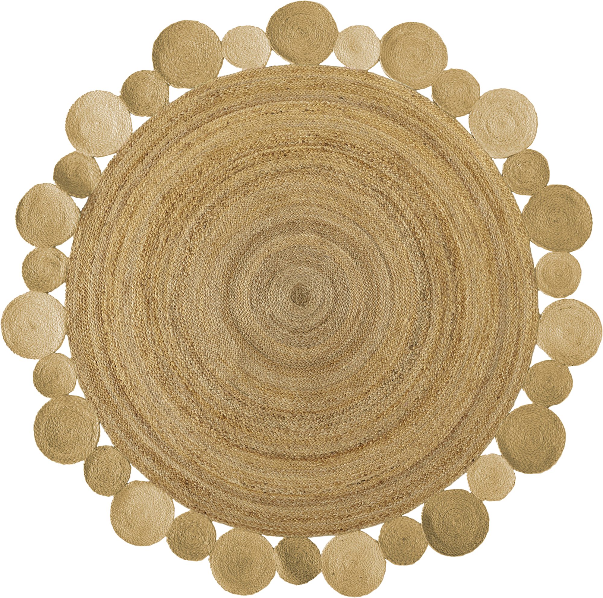 Alfombra arpillera corona beige redonda 90x90cm de la marca PARENTESI QUADRA