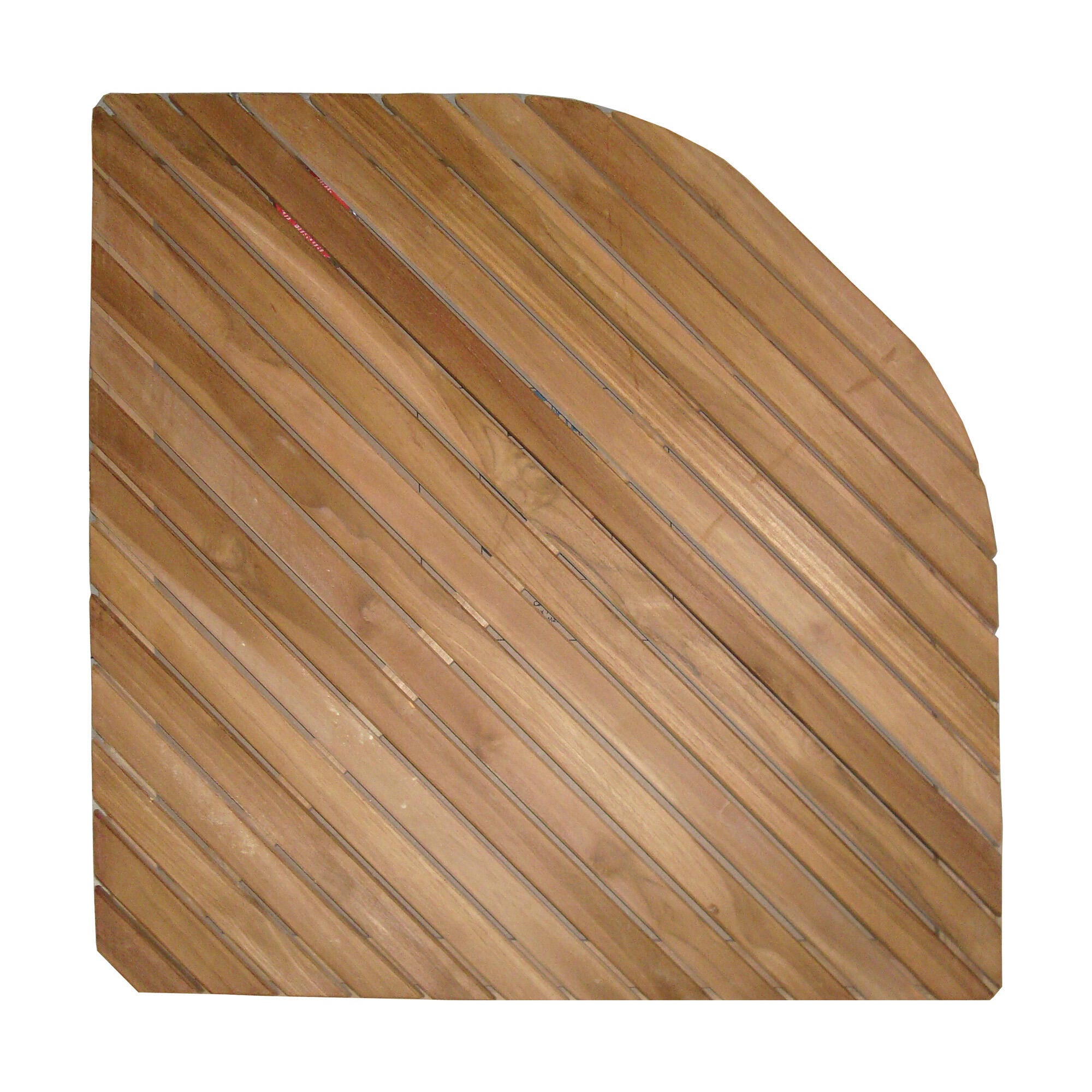 Tarima para ducha y baño cuadrada 61 x 61 cm de madera de teca certificada  - Cablematic